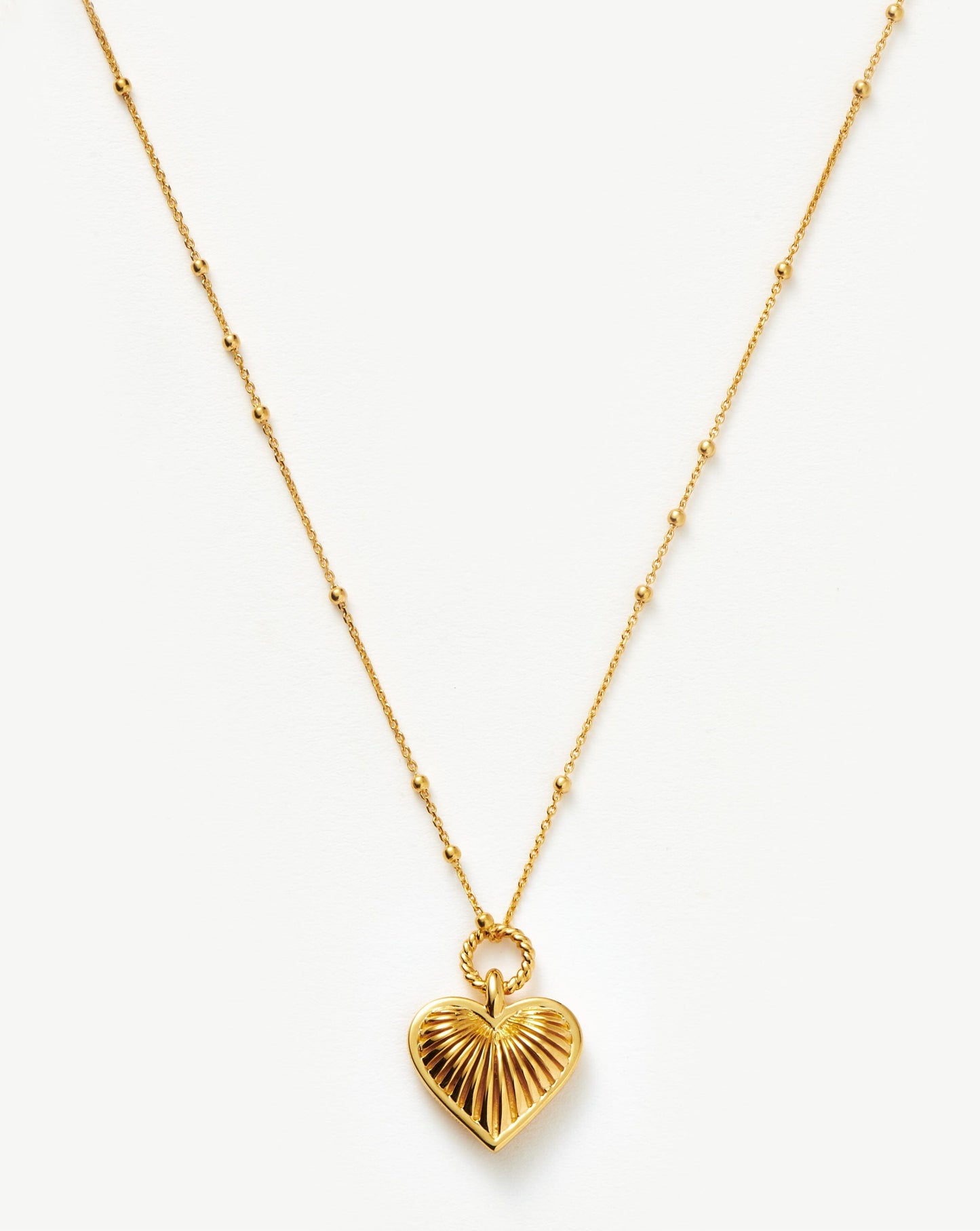 Gold Plated Heart Charm Pendant Necklace