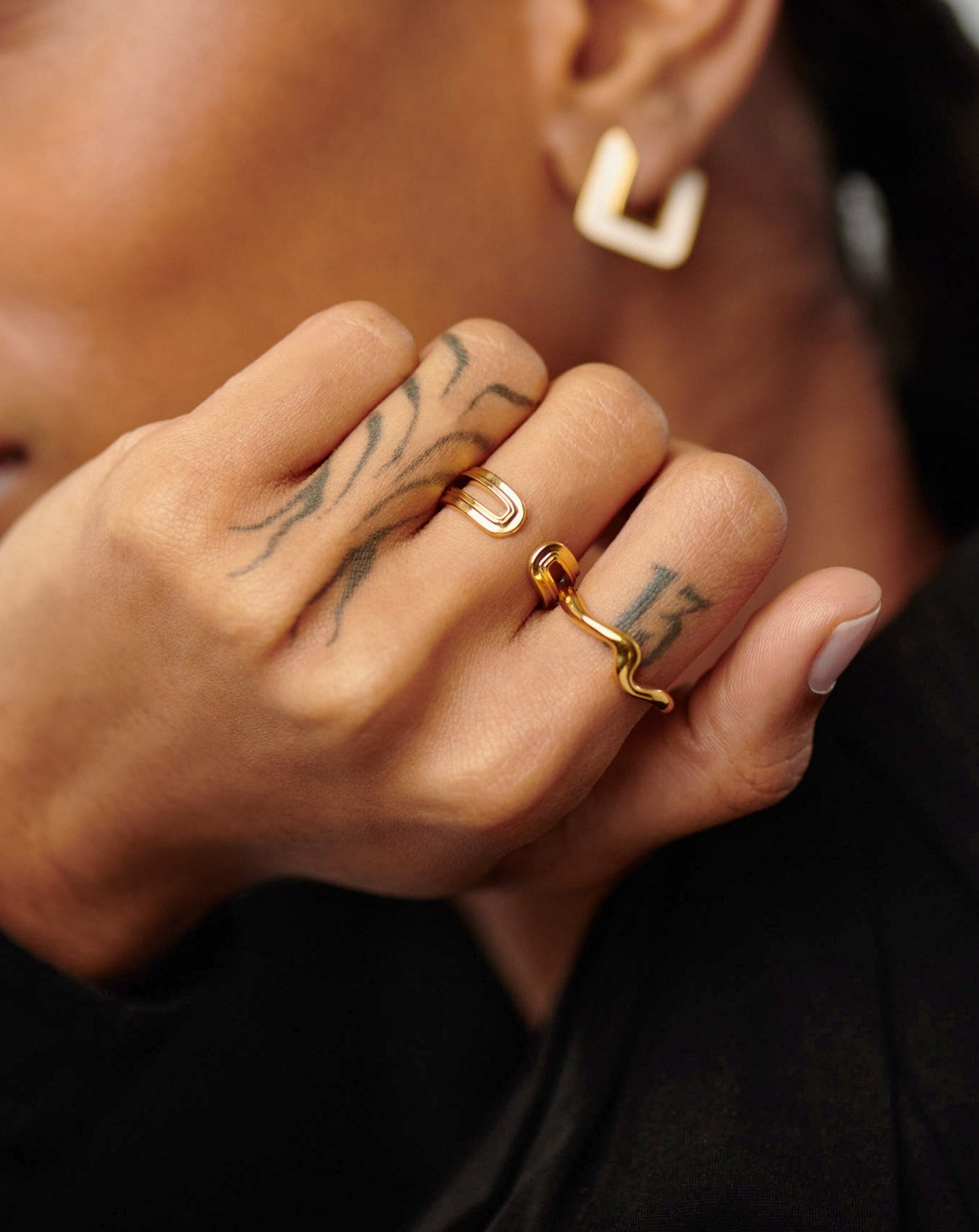 Ovate Open Ring in Sleek Design