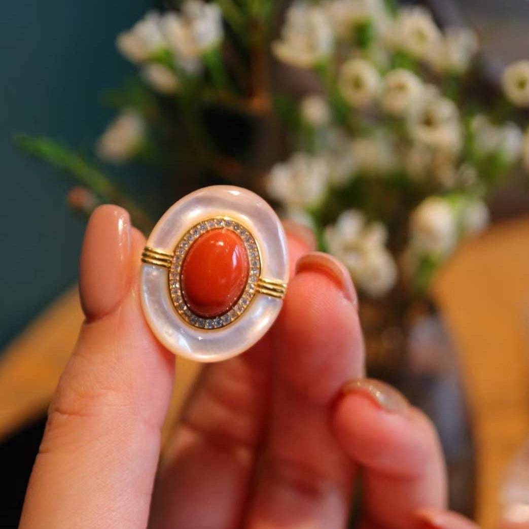 Vintage Gemstone Ring in Gold Vermeil