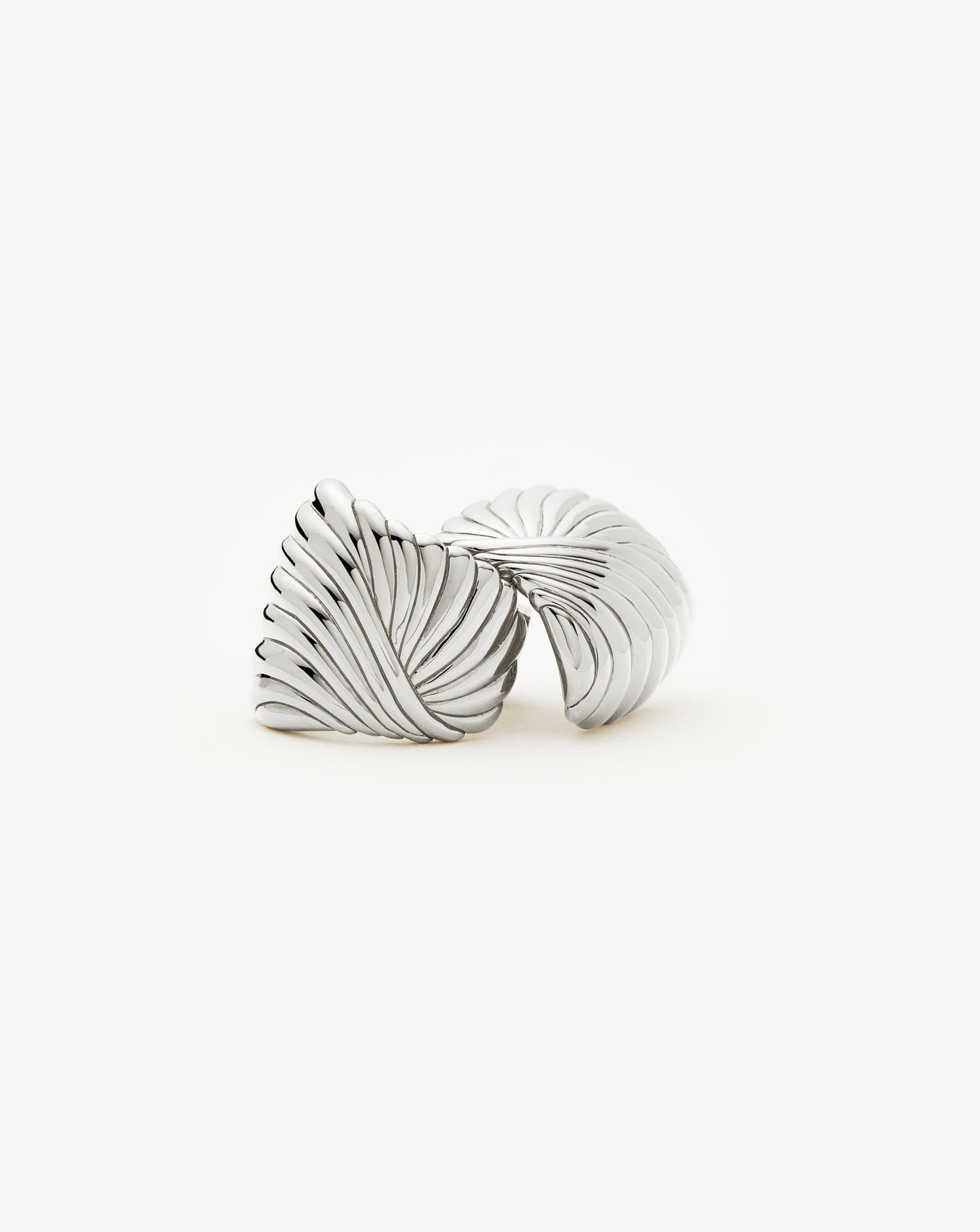 Silver Plated Ripple Stud Earrings