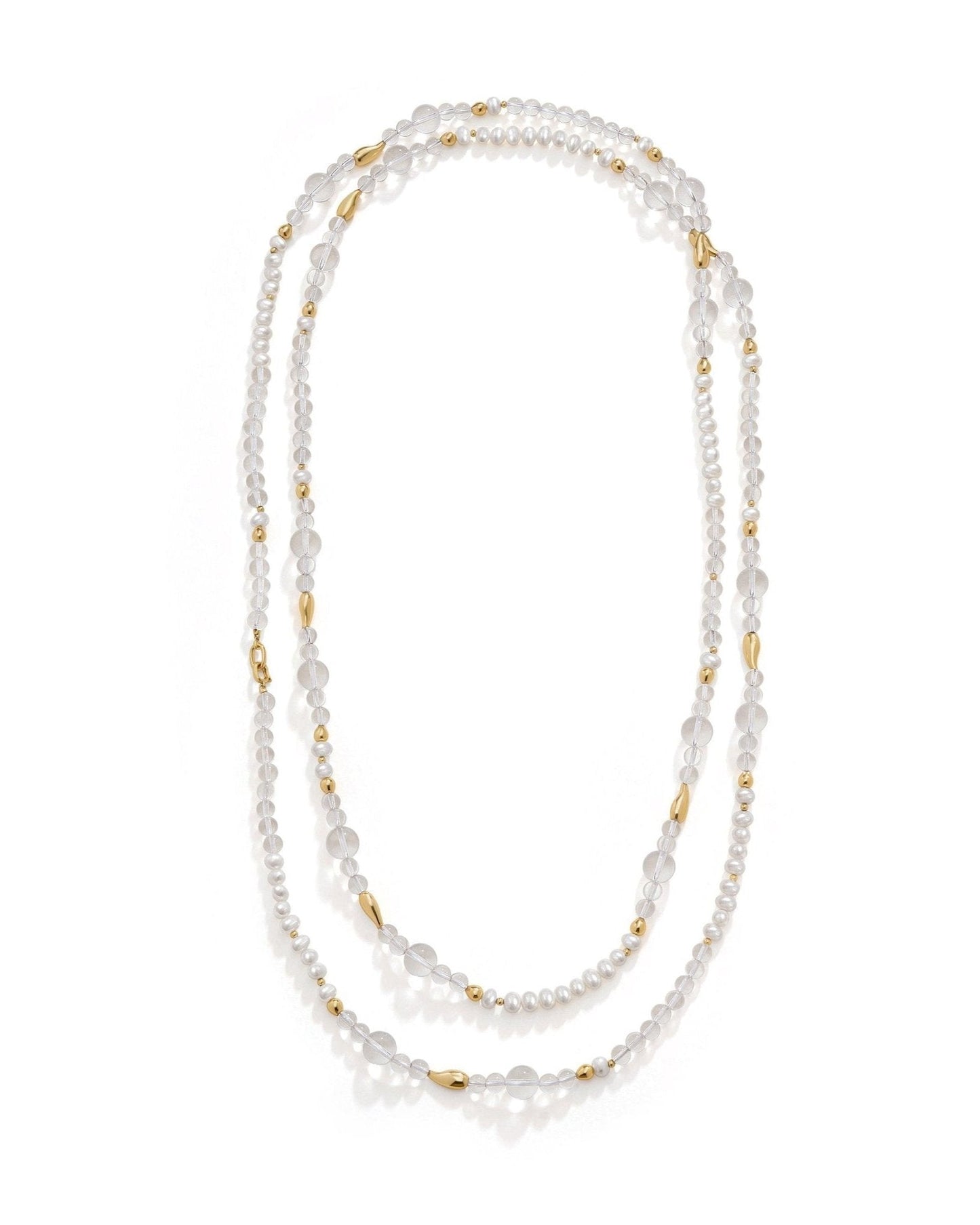 Clear Rock Crystal Necklace for Everyday Wear