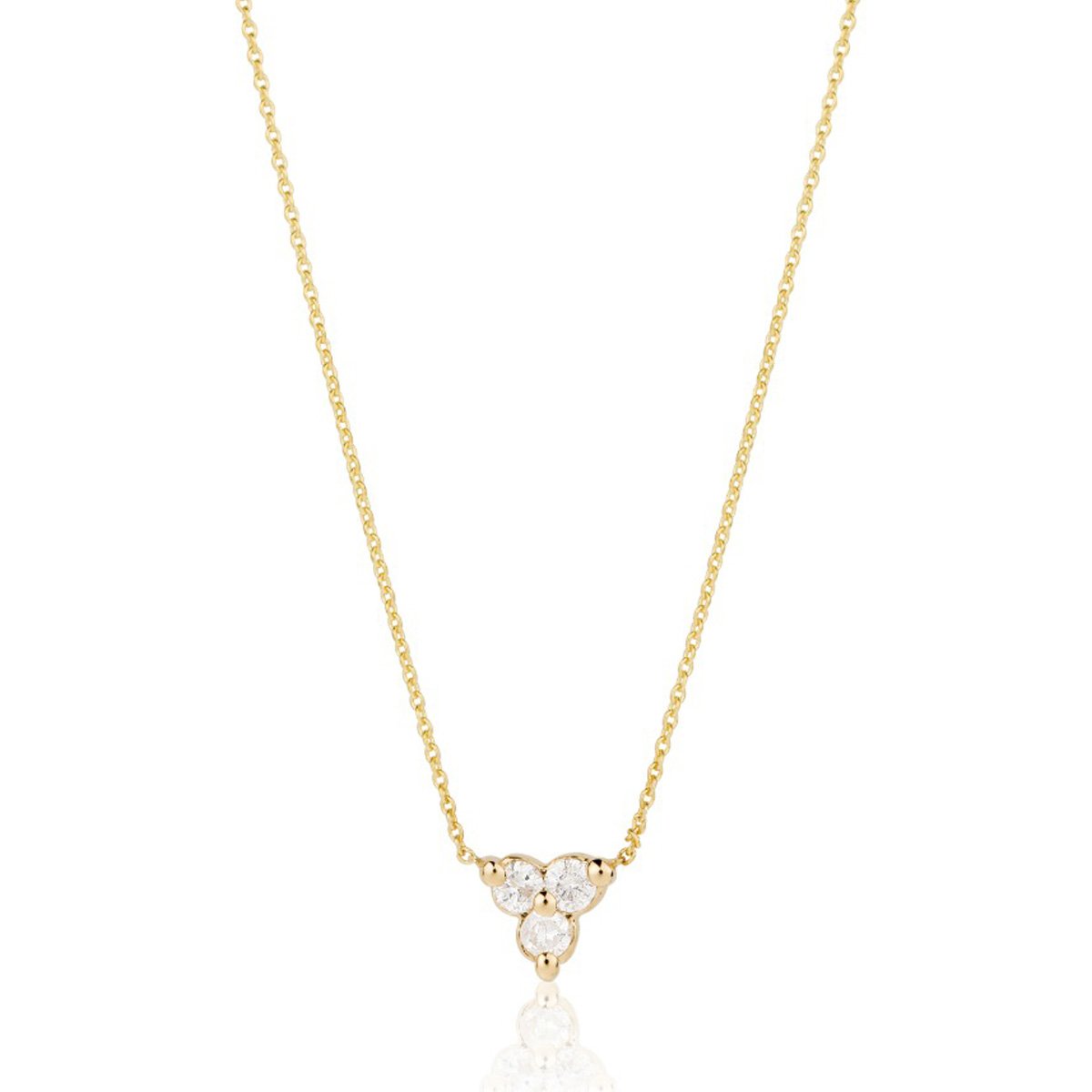 Triad Necklace with Diamond Accents