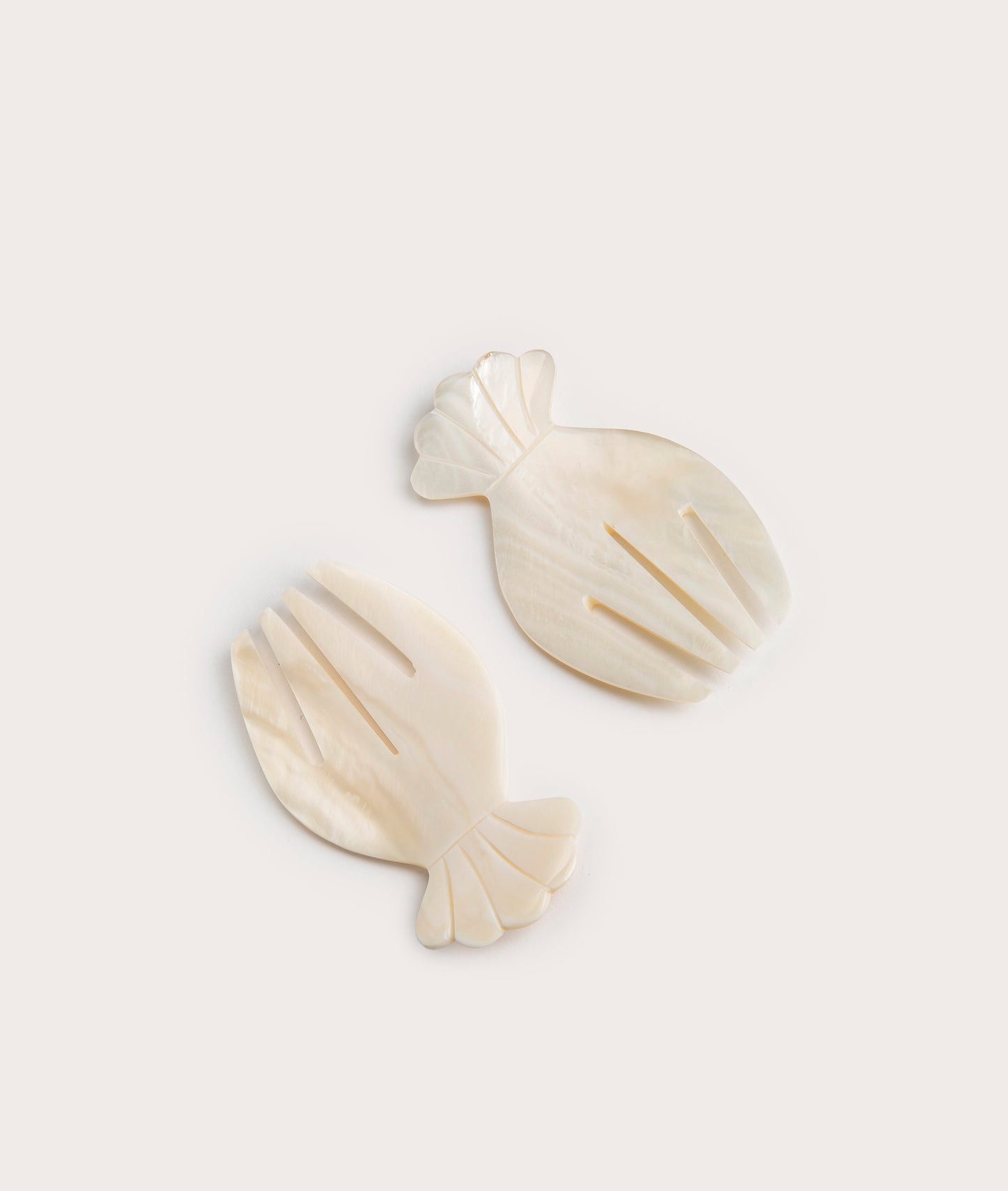 Mother of Pearl Salad Hands Serving Utensils