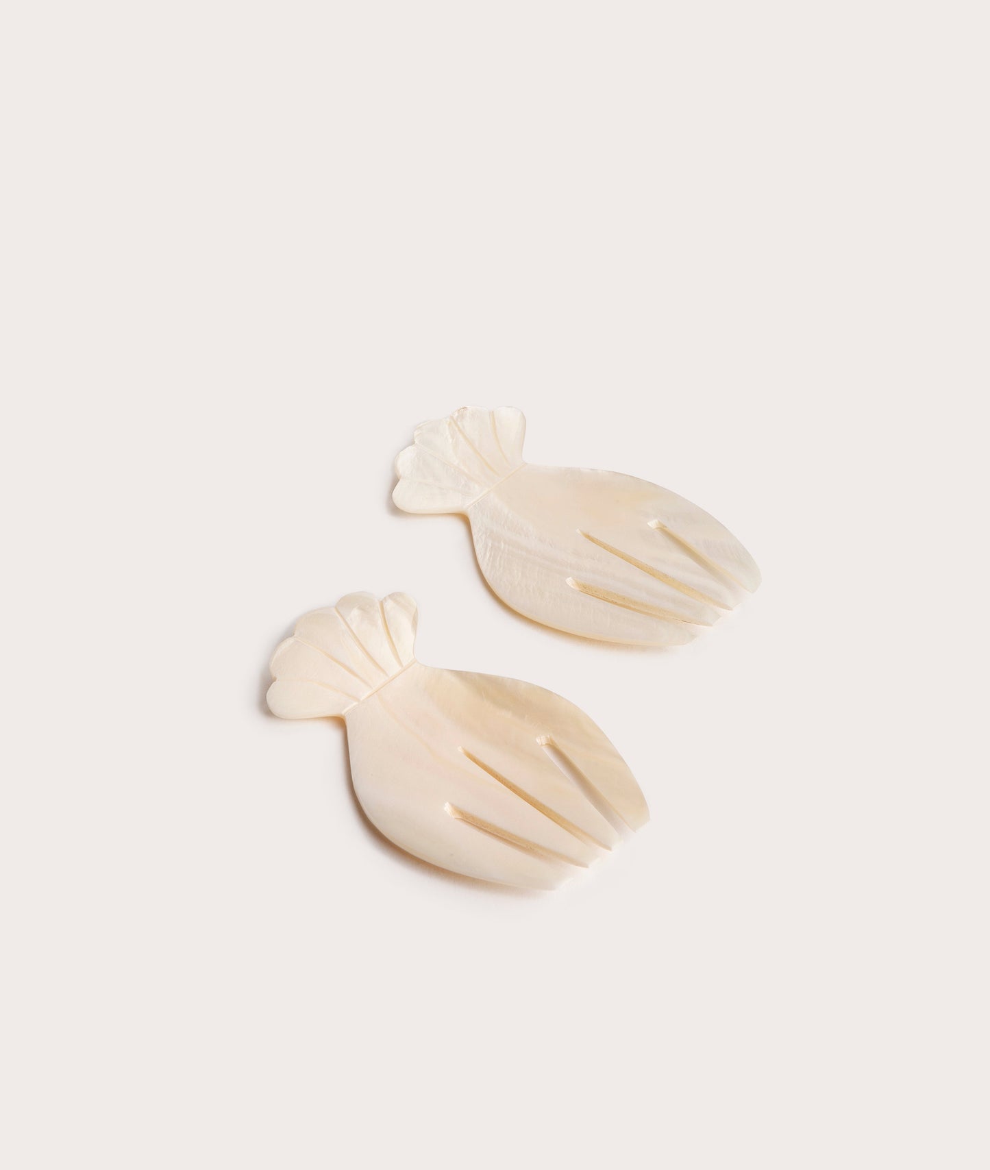 Mother of Pearl Salad Hands Serving Utensils