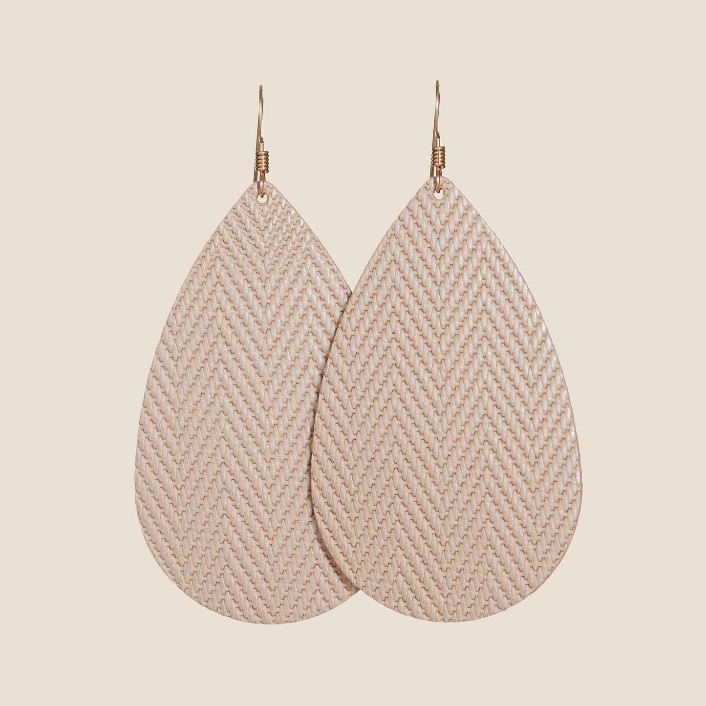 Natural Sandstone Teardrop Earrings Design