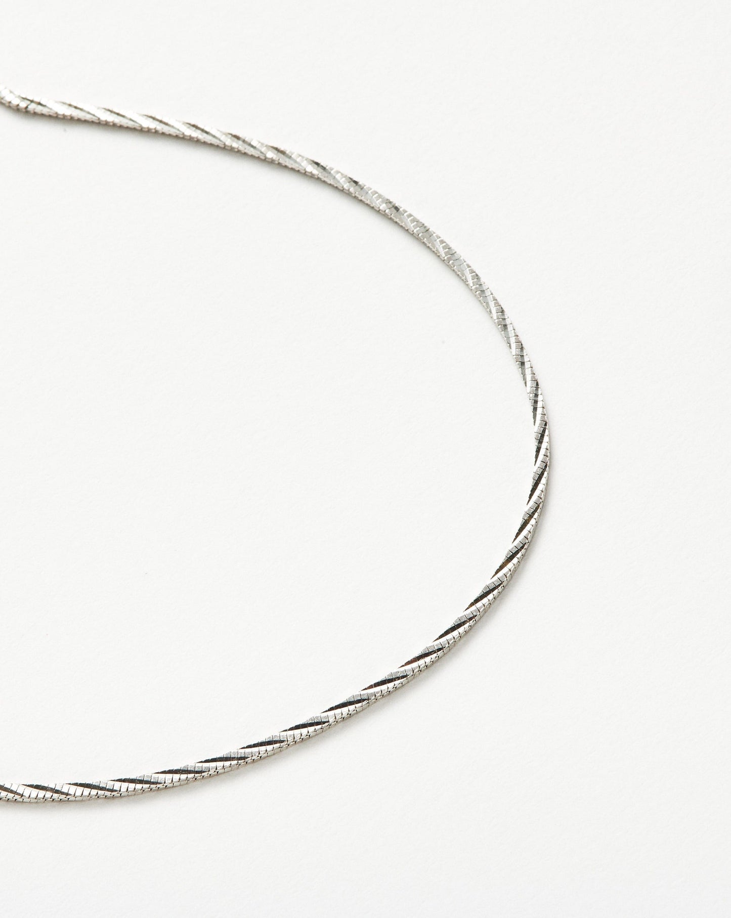 Asymmetric Square Snake Chain Bracelet in Silver