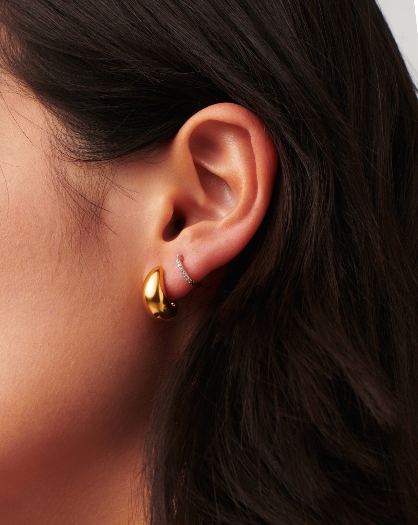 Mini Dome Hoop Earrings for Everyday Wear