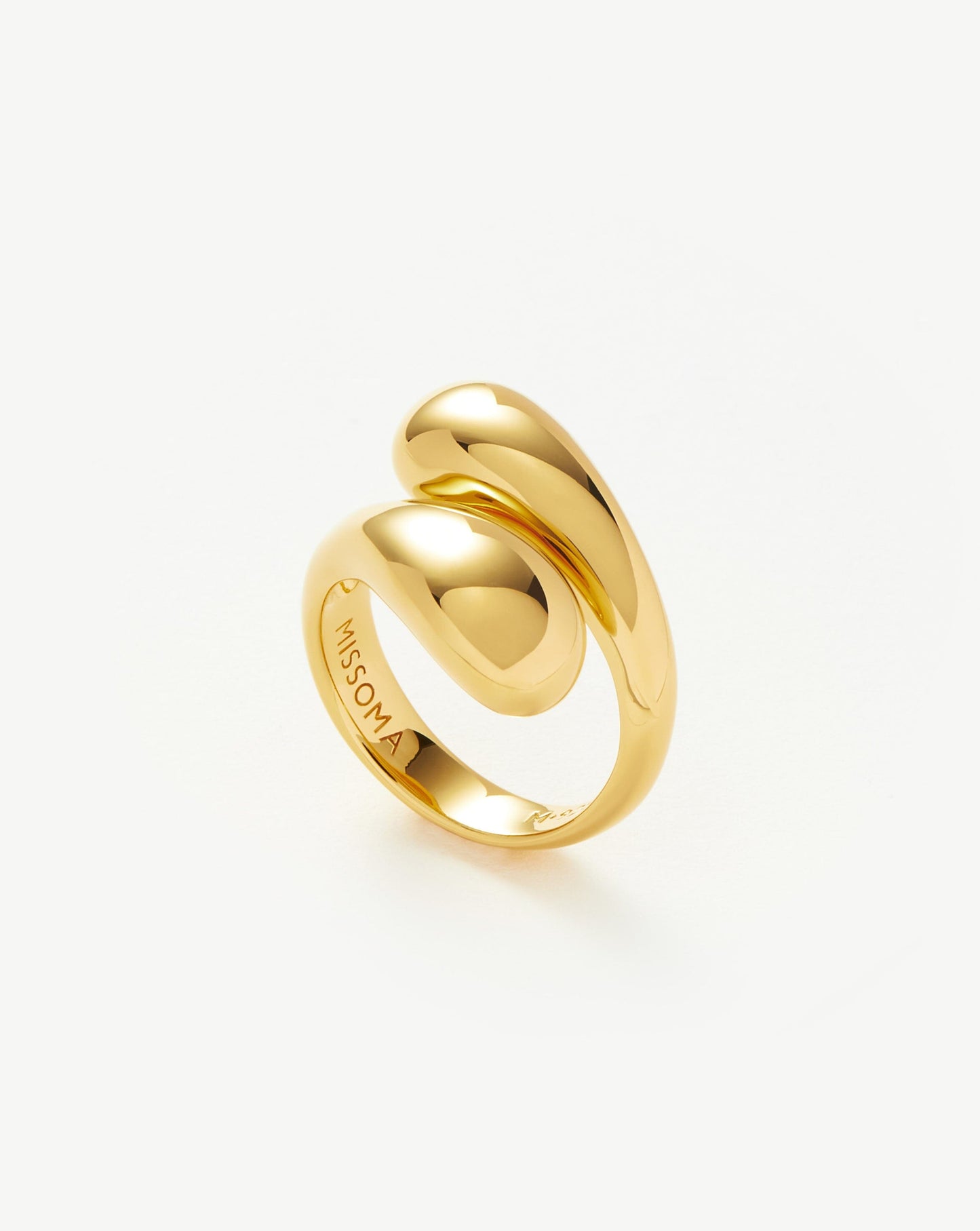 Sculptural Crossover Ring in 18k Gold Vermeil