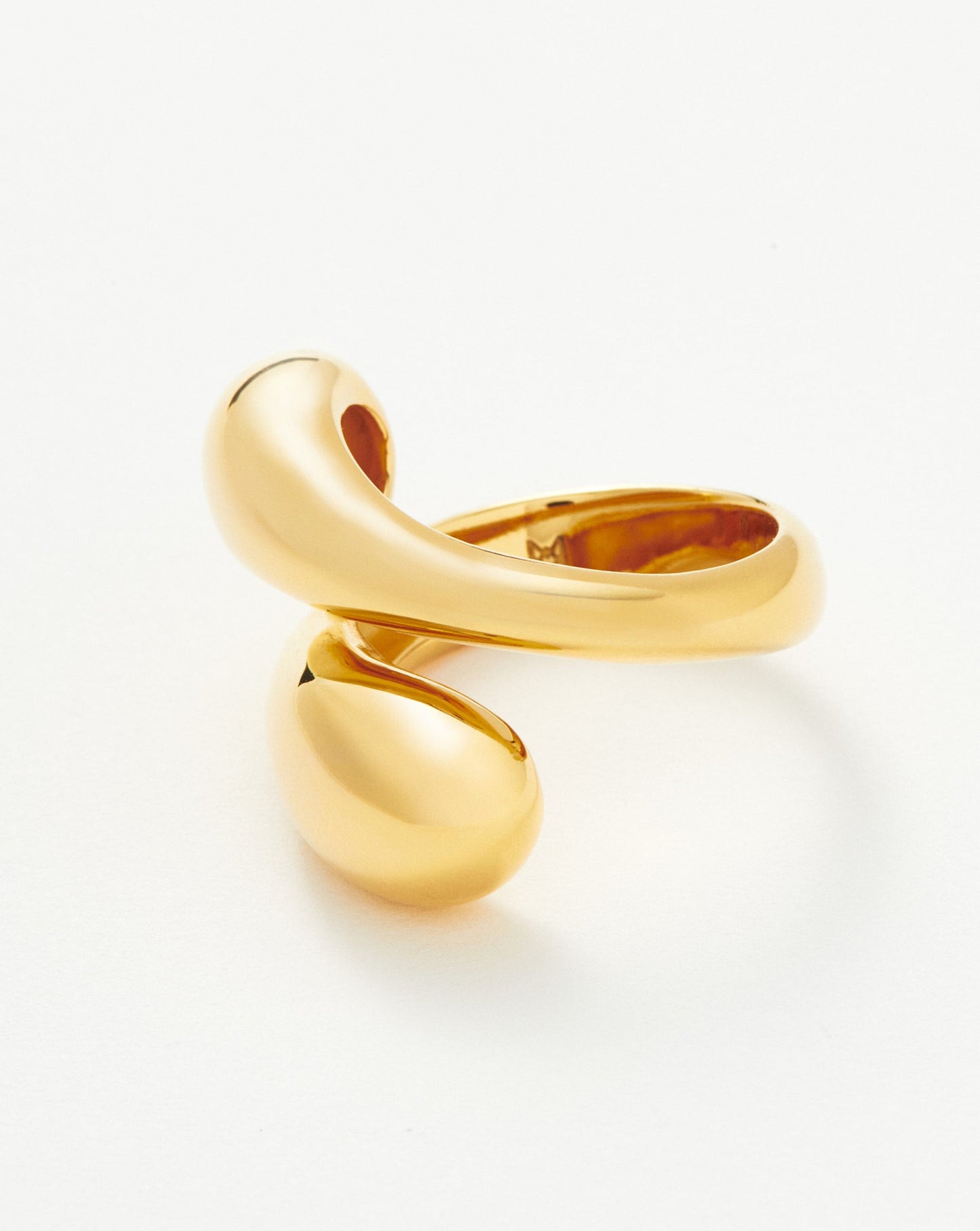 Sculptural Crossover Ring in 18k Gold Vermeil