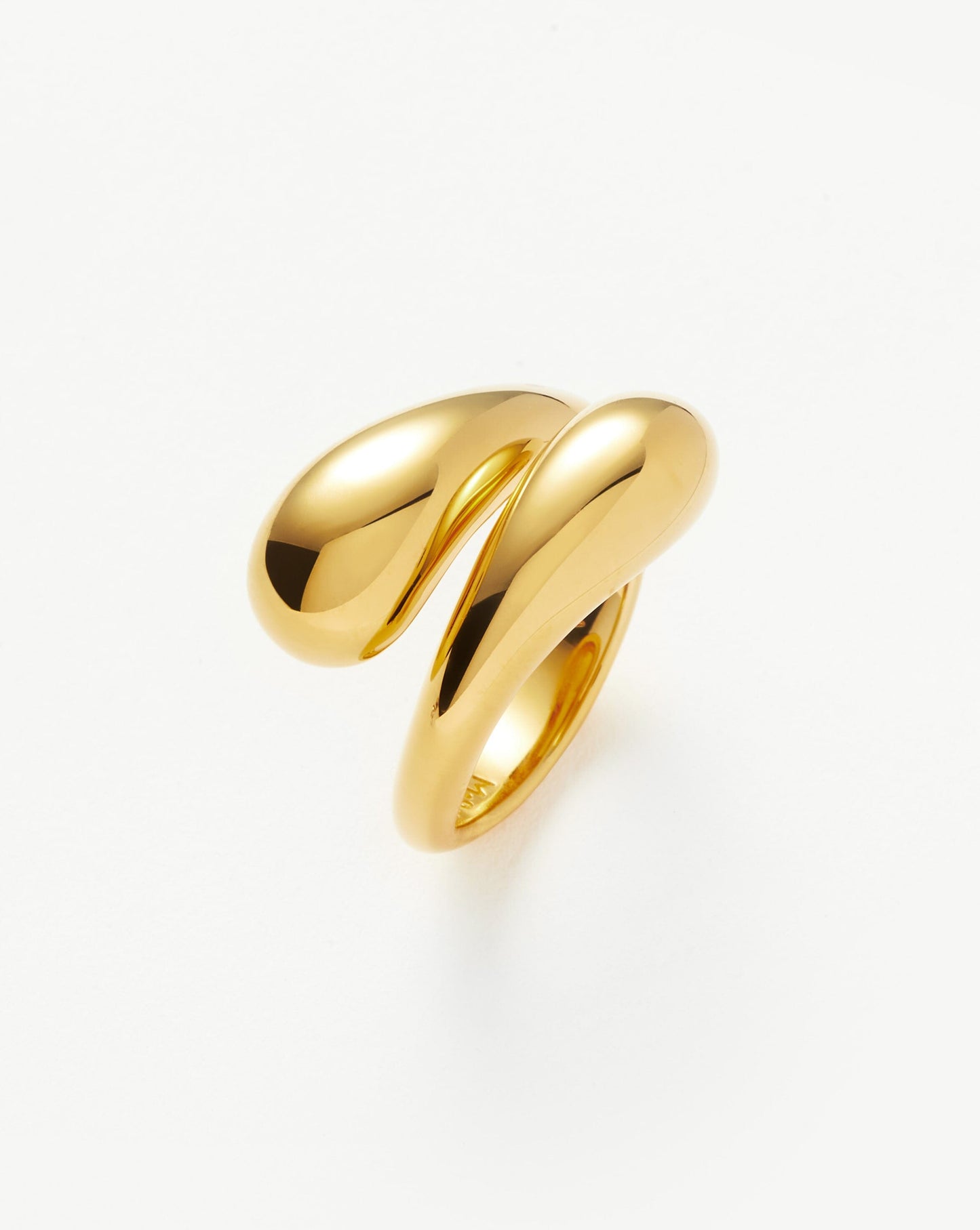 Sculptural Crossover Ring in 18k Gold Vermeil