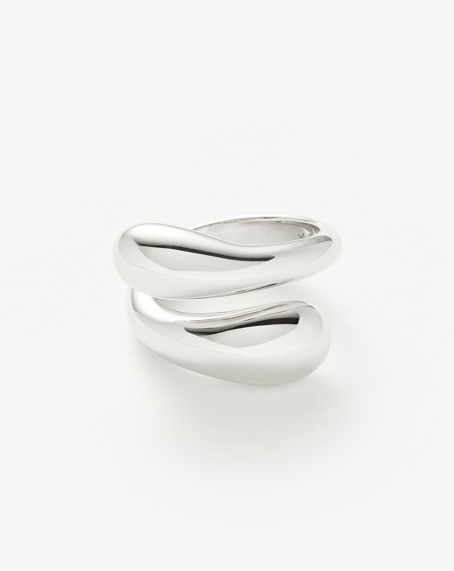 Sculptural Crossover Ring in Sterling Silver