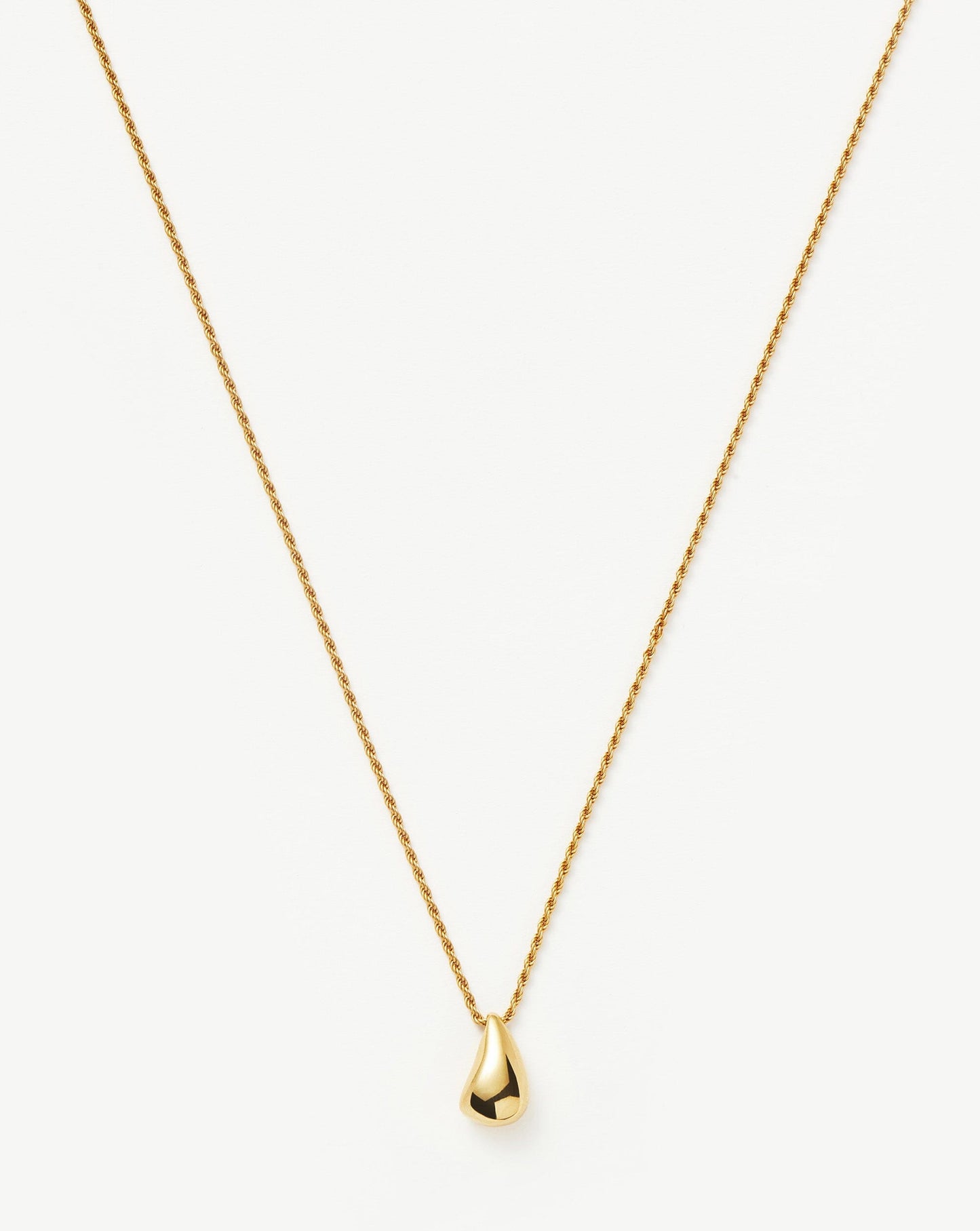 Sculptural Droplet Pendant Necklace in 18k Gold Vermeil