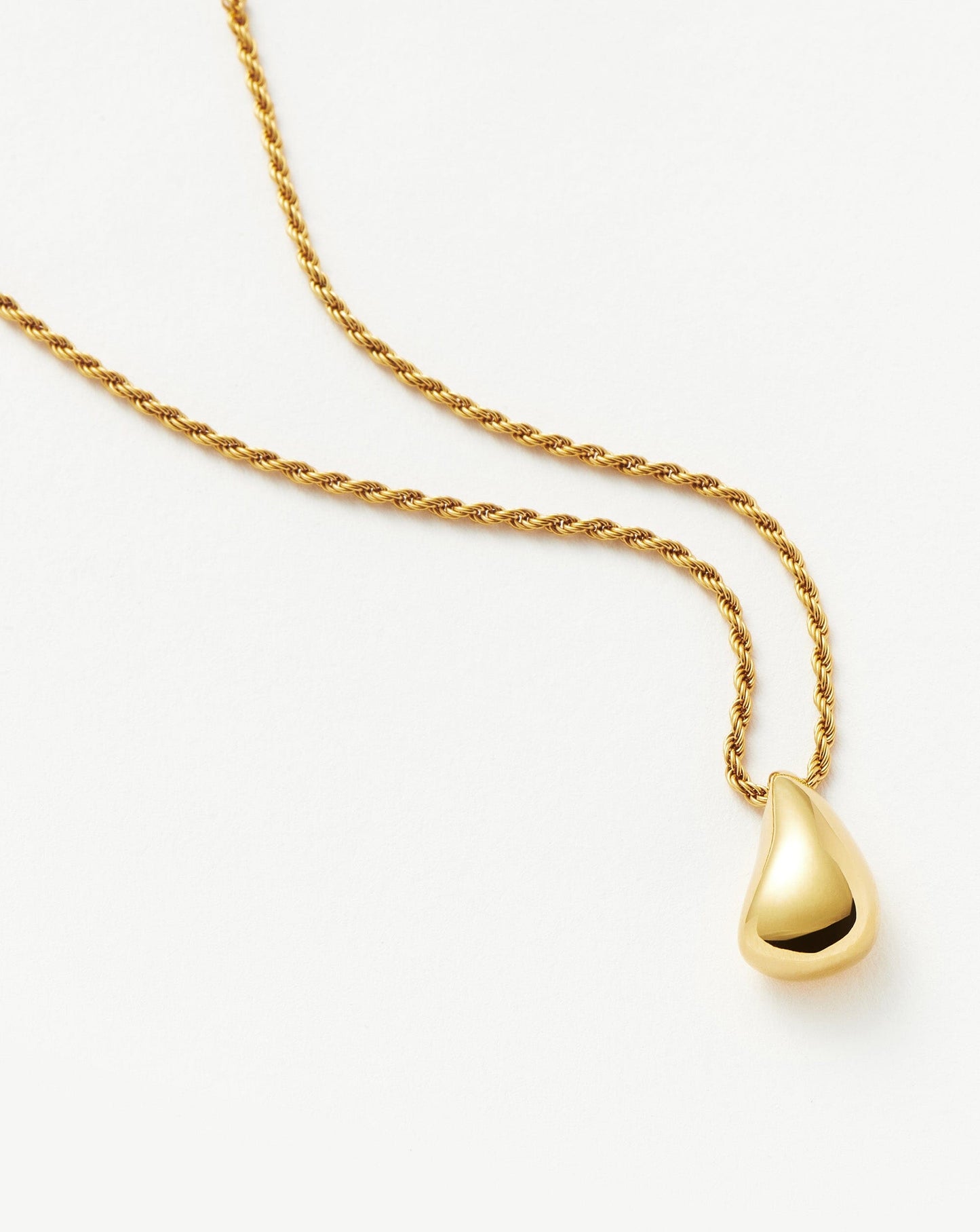 Sculptural Droplet Pendant Necklace in 18k Gold Vermeil