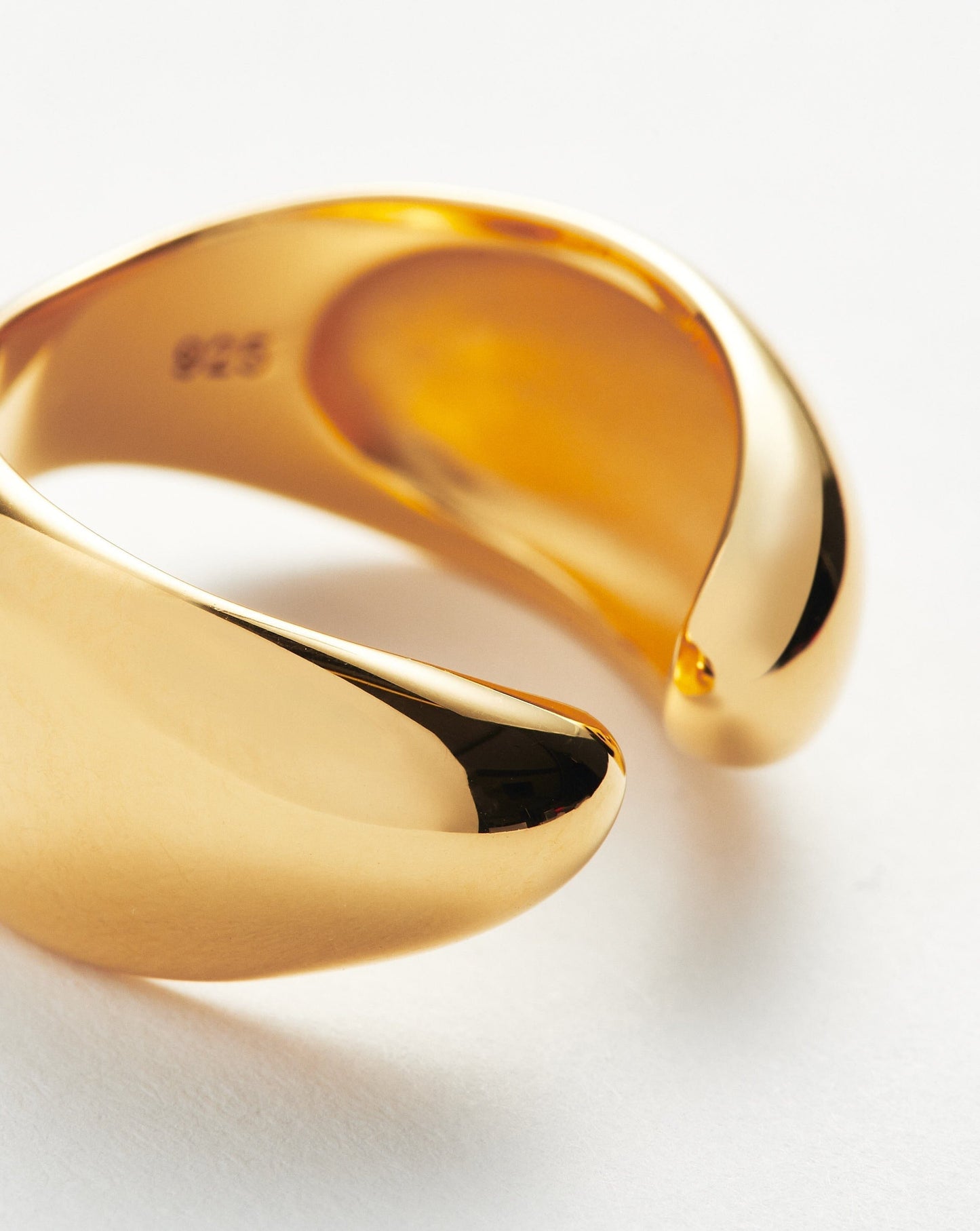 Sculptural Open Stacking Ring in 18k Gold Vermeil