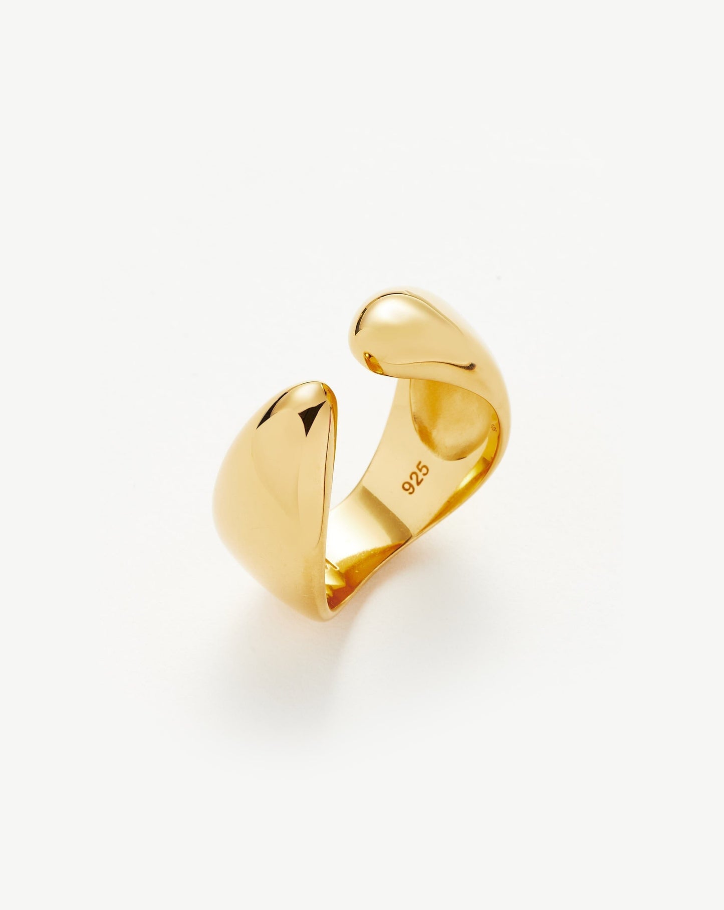 Sculptural Open Stacking Ring in 18k Gold Vermeil