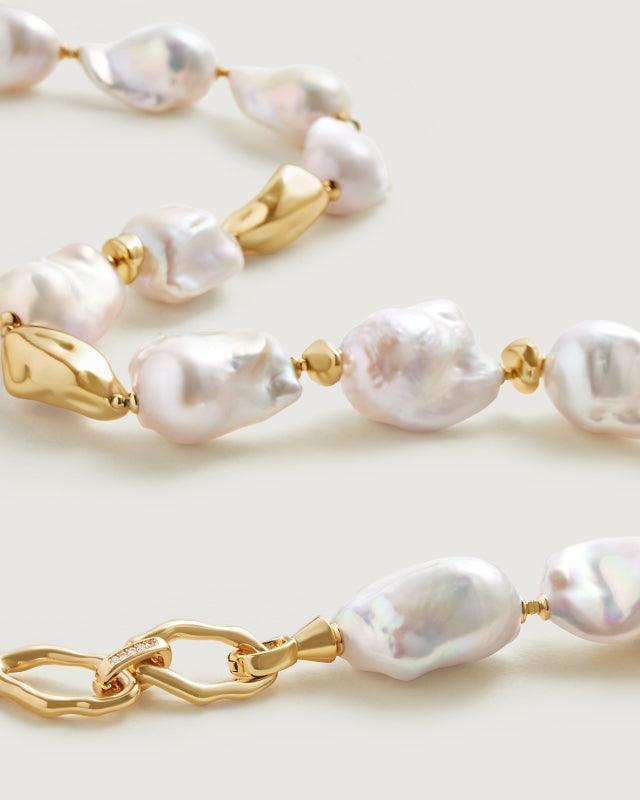 Baroque Pearl Necklace in Sea Breeze Design