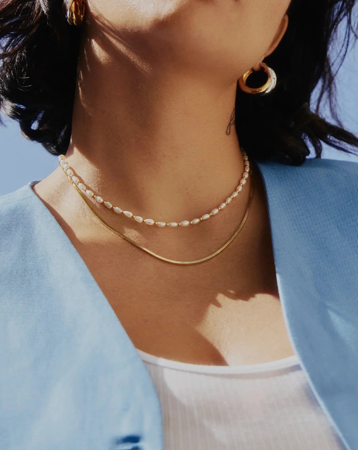 Beaded Seed Pearl Choker Necklace