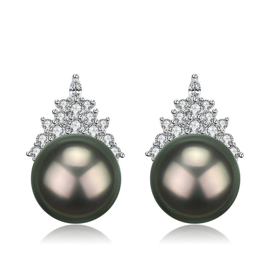 Tahitian Pearl Queen Pendant Necklace and Earrings