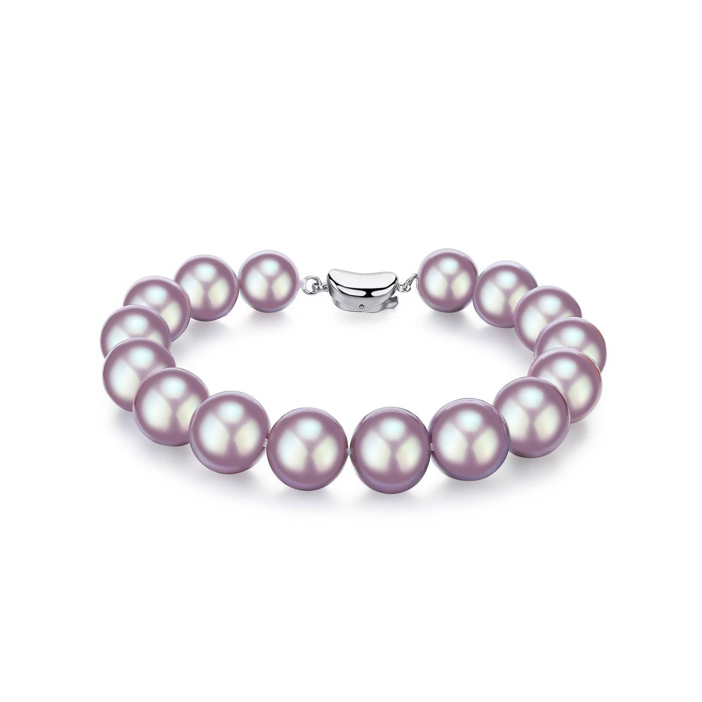 Purple Edison Pearl Necklace and Bracelet Set