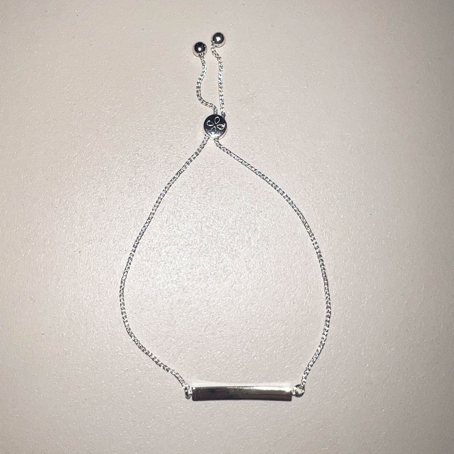 Silver Bar Adjustable Bolo Bracelet