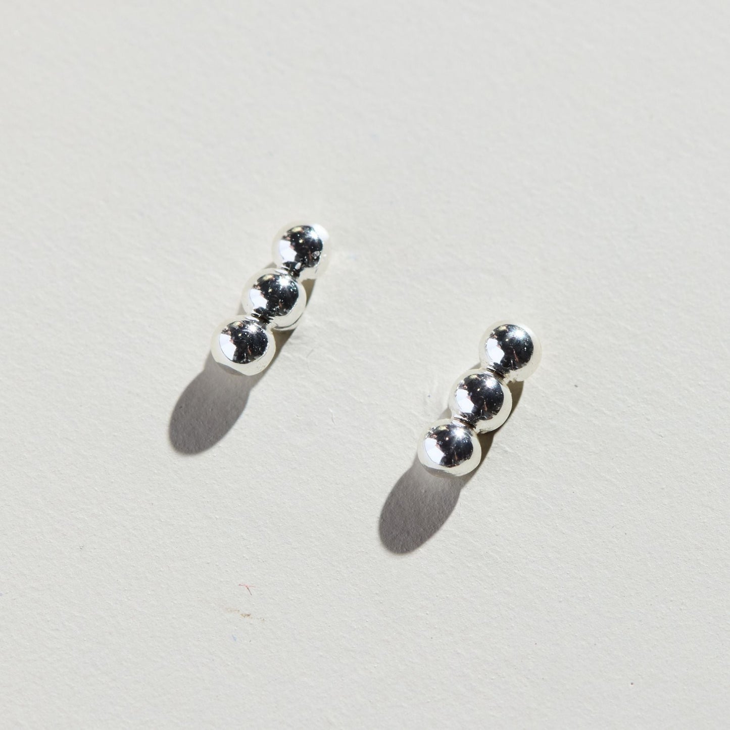 Silver Bar Stud Earrings