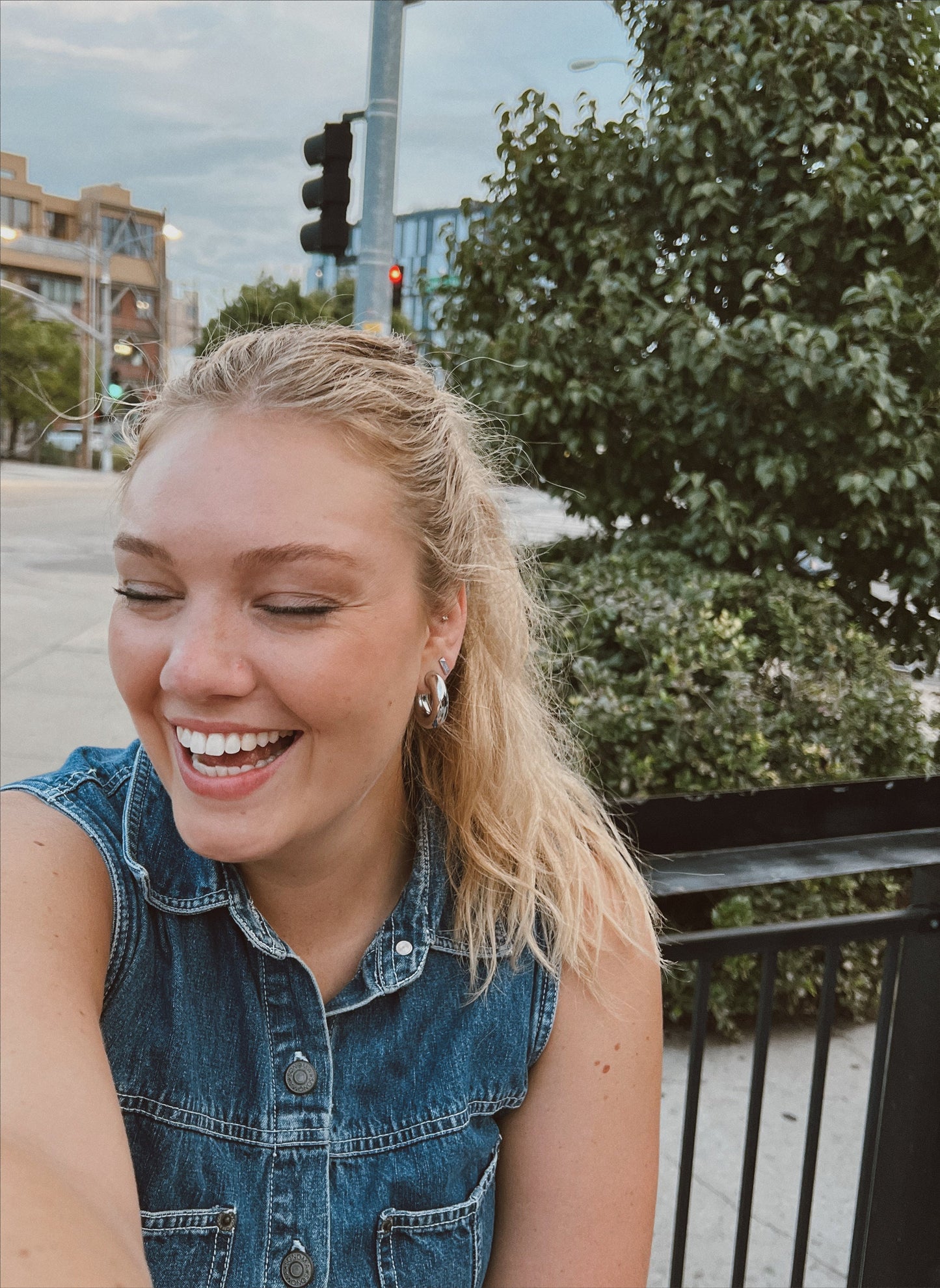 Silver Donut Hoop Earrings for Everyday Wear