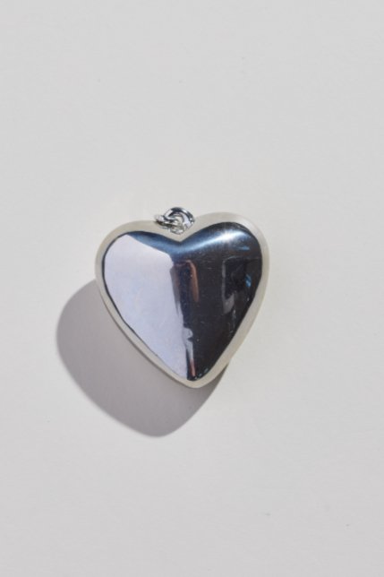 Oversized Heart Charm in Silver Design