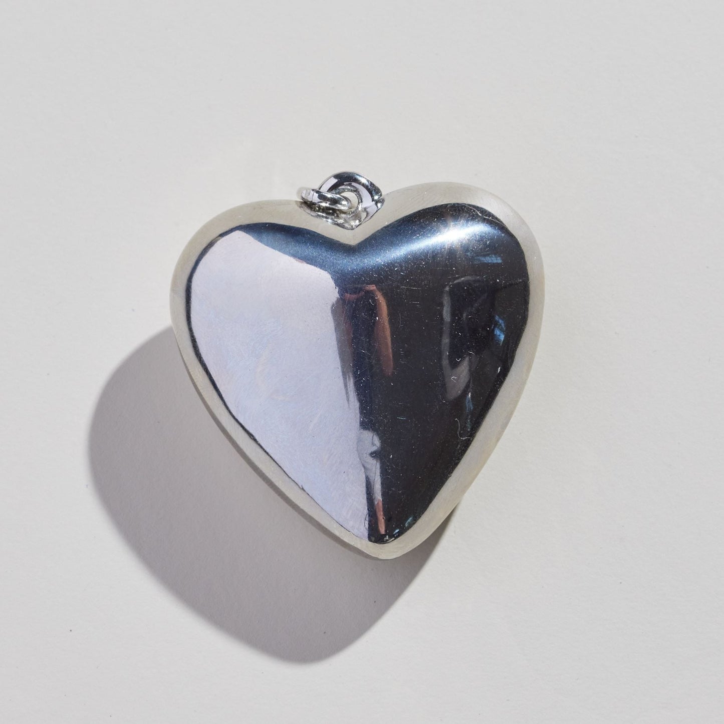 Oversized Heart Charm in Silver Design