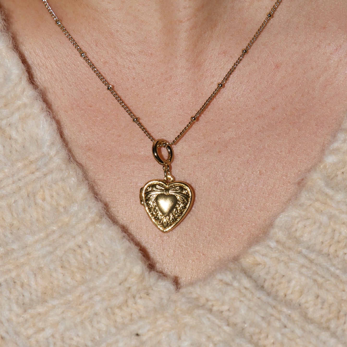 Delicate Small Heart Shaped Locket Necklace