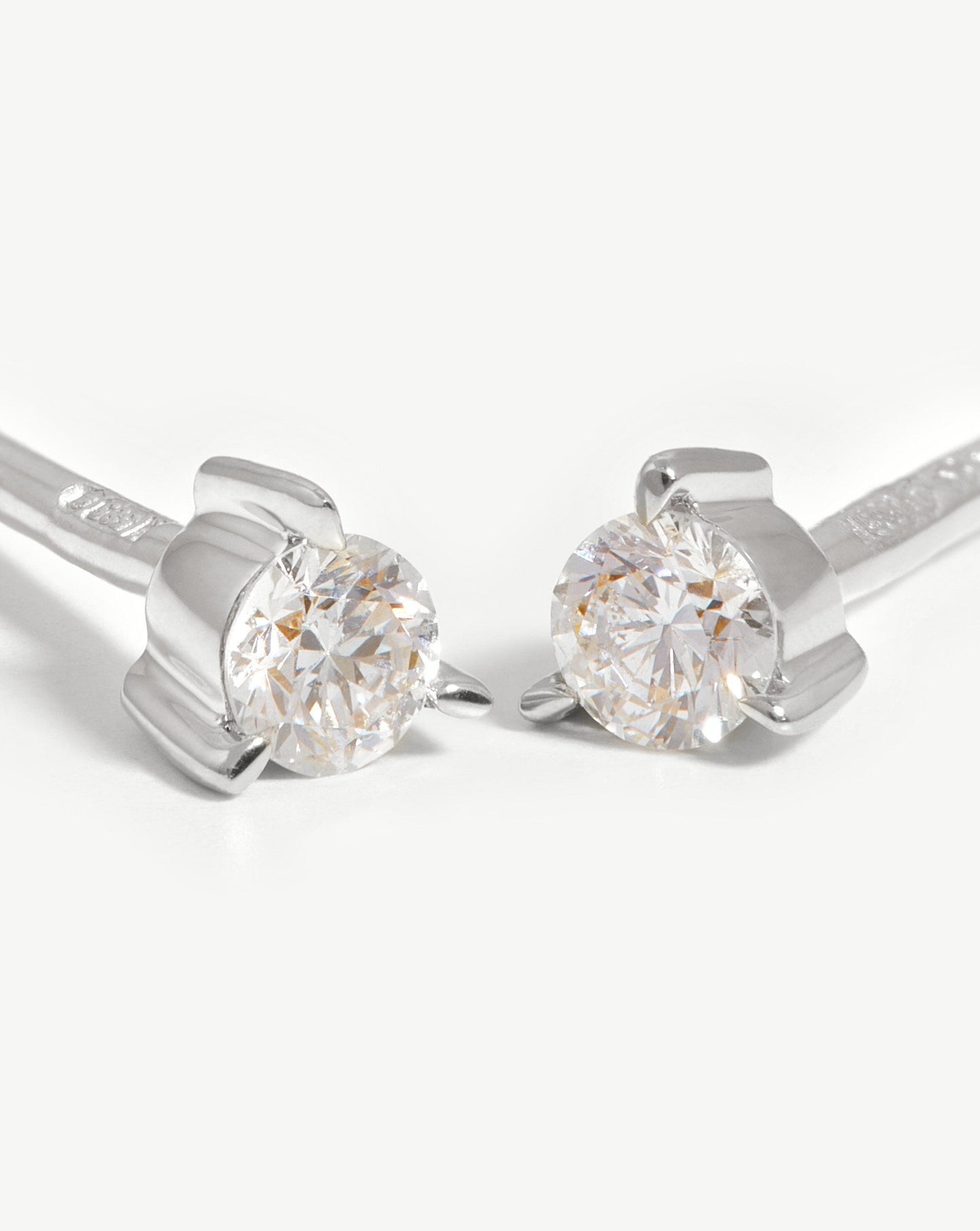 Small Solitaire Diamond Stud Earrings in Fine Design