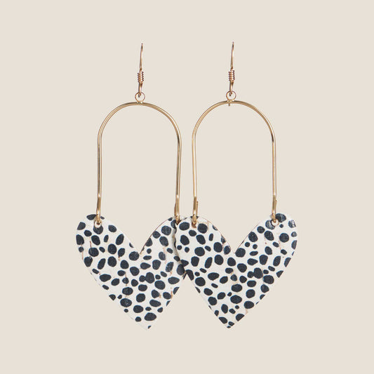 Speckled Cork Heart Shaped Decorative Accents