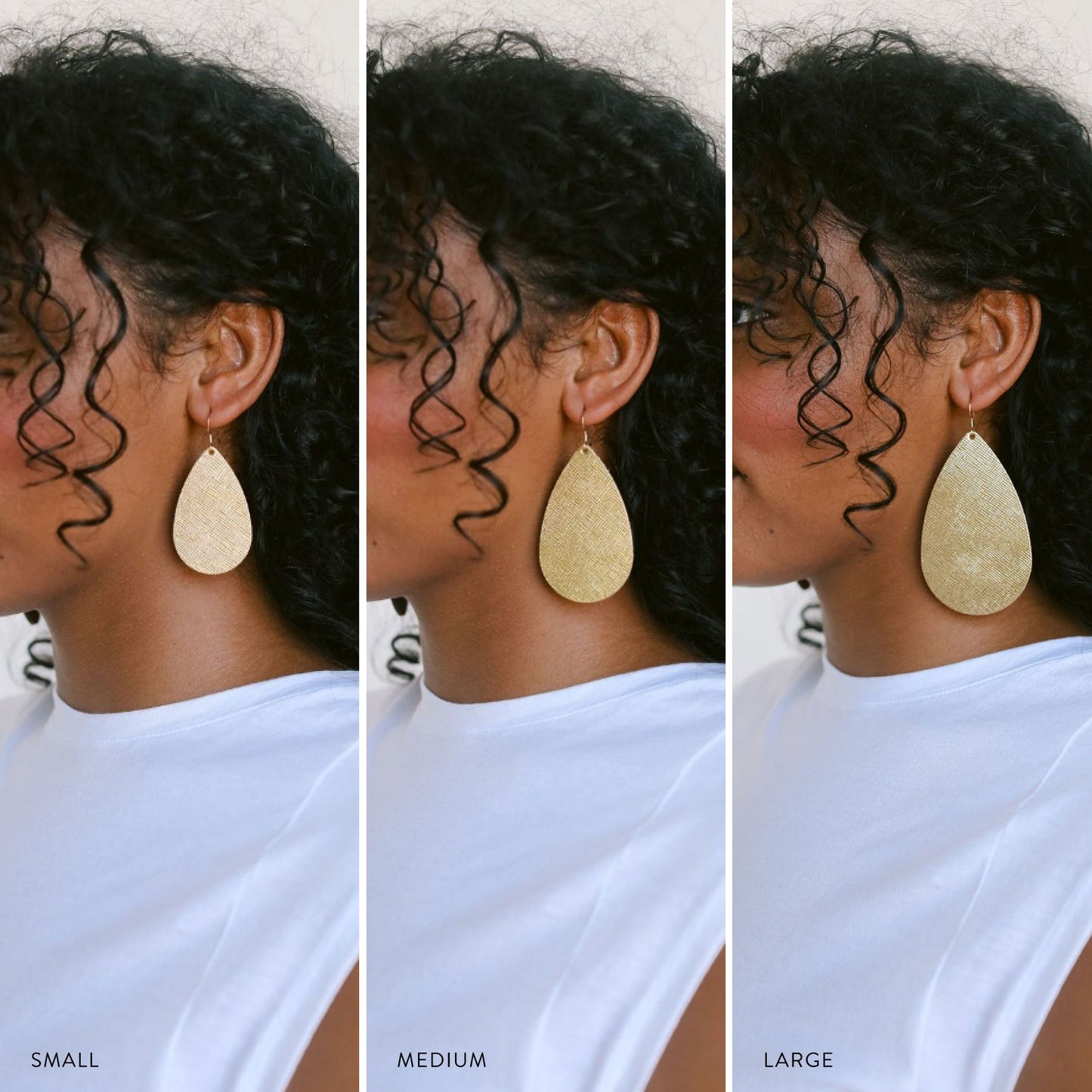 Teardrop Earrings in Spotted Cork Design