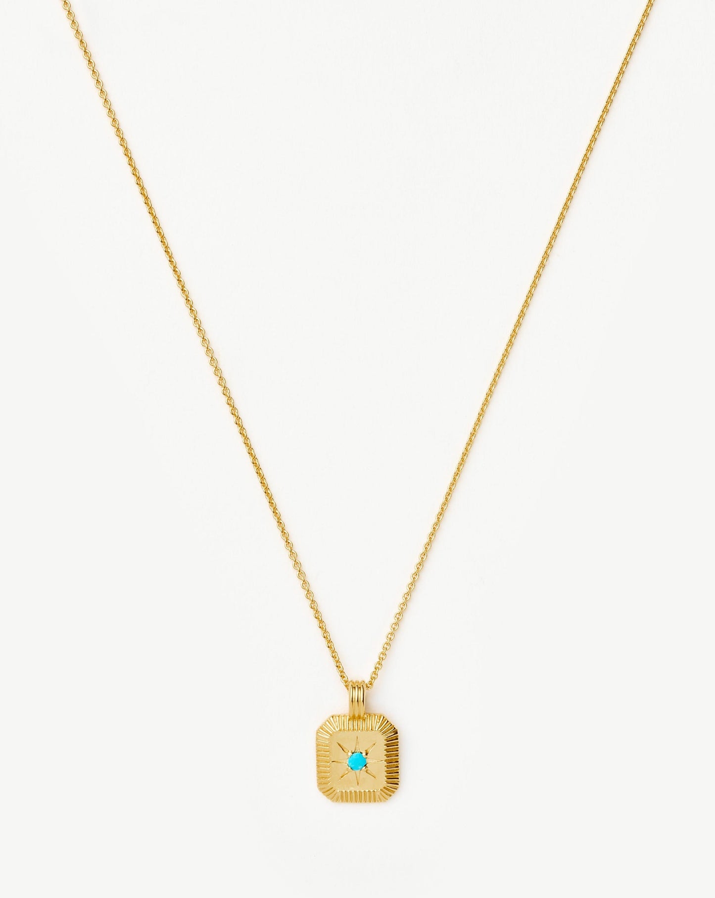 December Birthstone Pendant Necklace in 18k Gold Vermeil