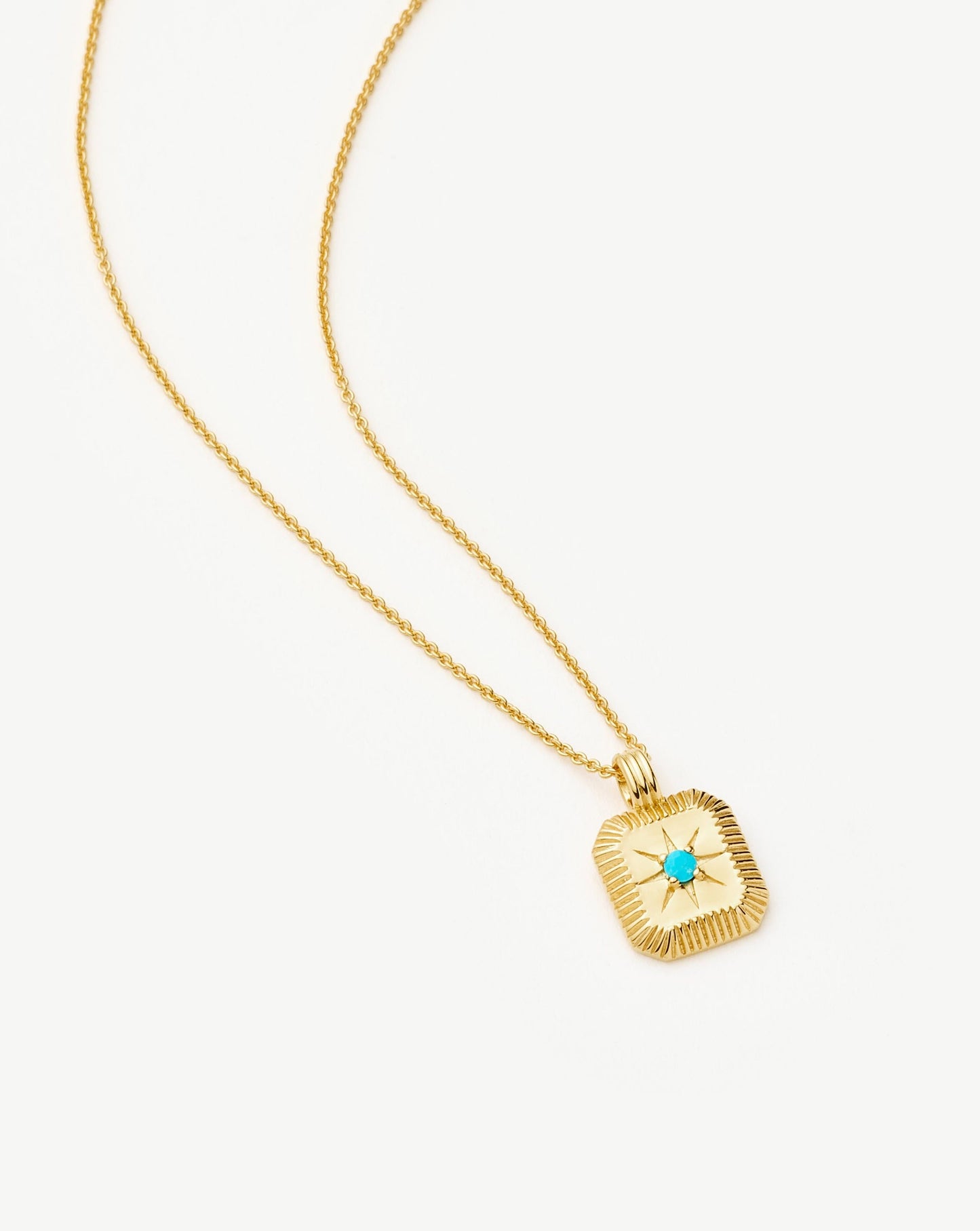 December Birthstone Pendant Necklace in 18k Gold Vermeil