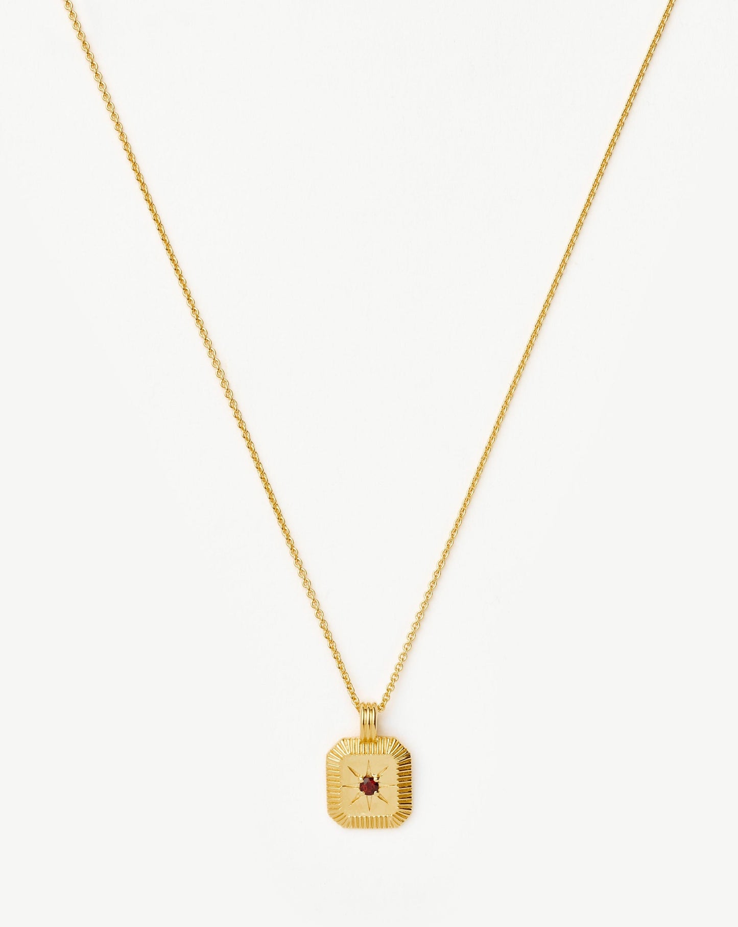 Garnet Pendant Necklace in 18k Gold Vermeil