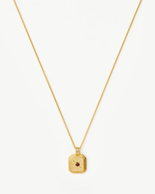 Garnet Pendant Necklace in 18k Gold Vermeil