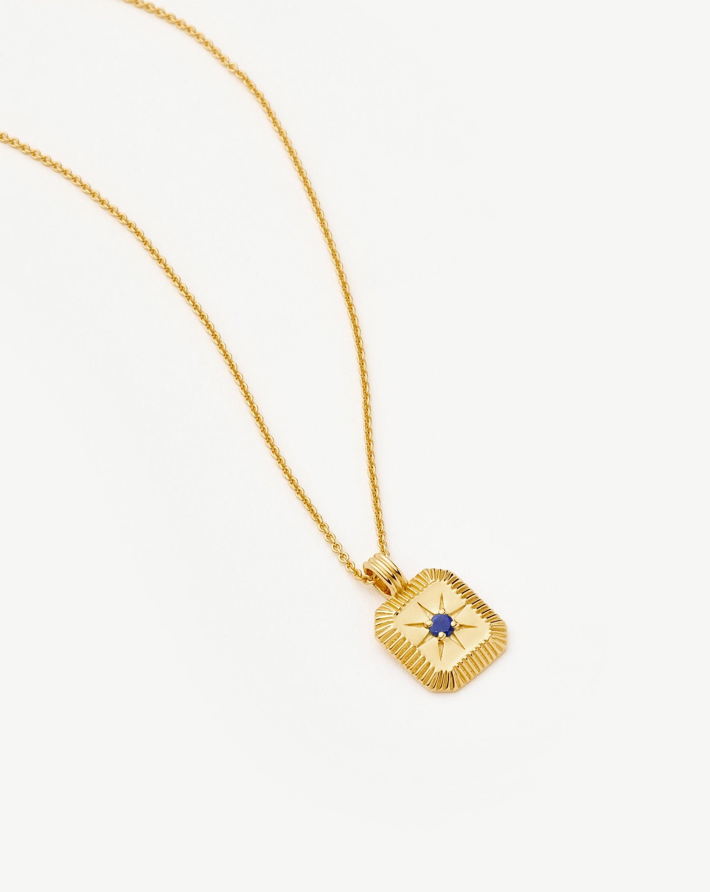 Lapis September Birthstone Pendant Necklace in Gold Vermeil