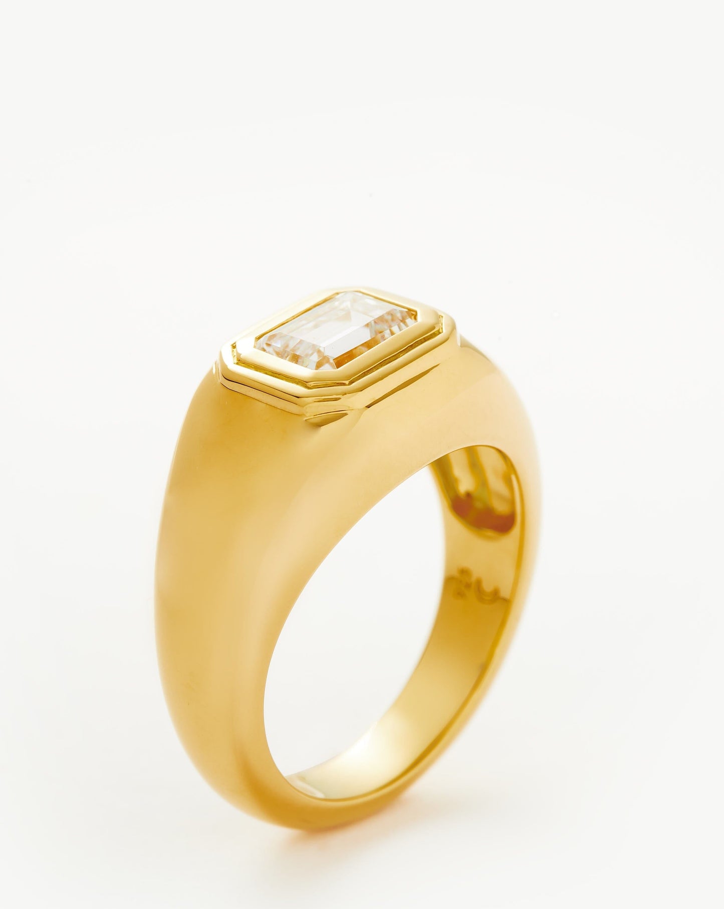 18k Gold Vermeil Stone Dome Statement Ring