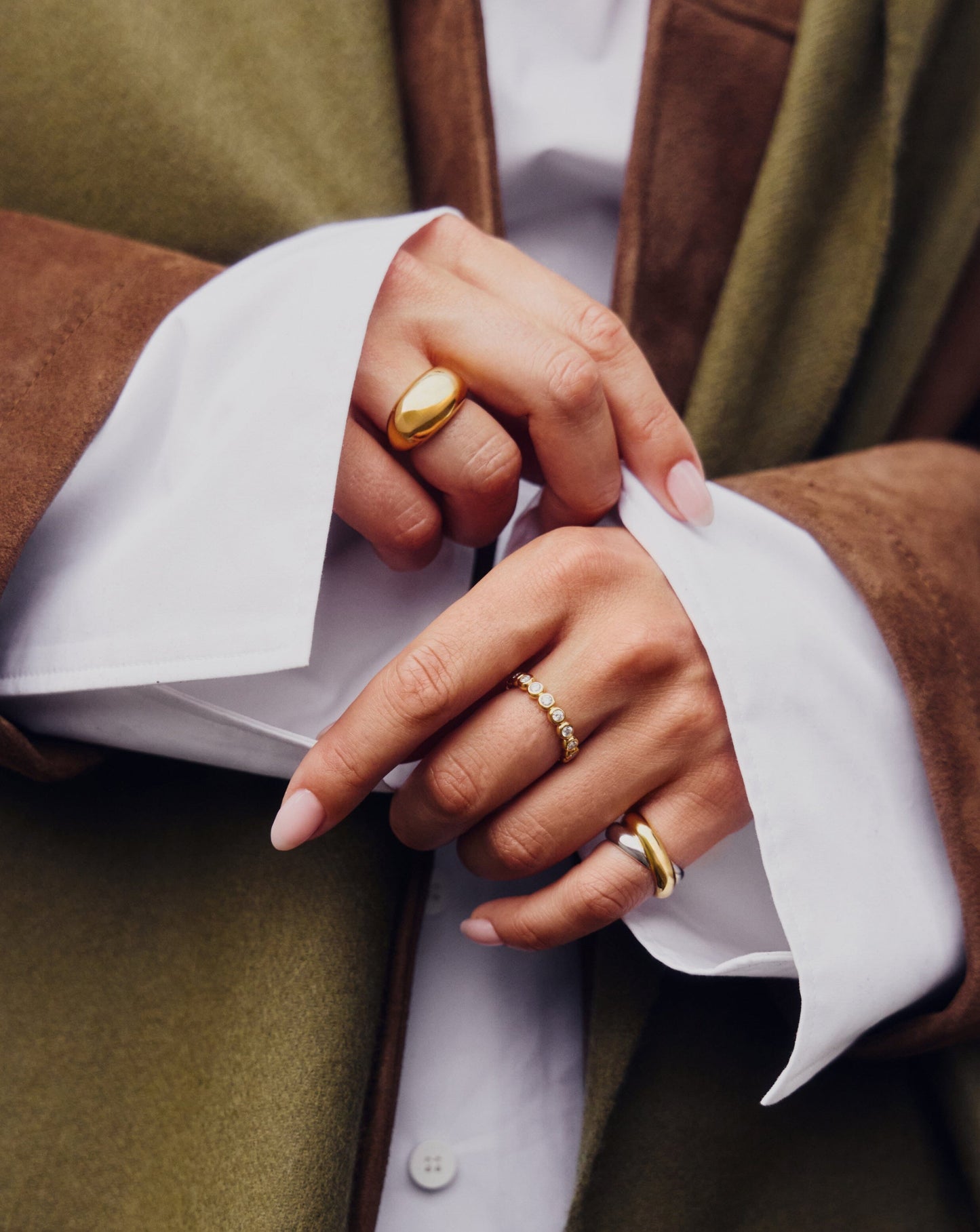 Chunky Entwine Ring in Mixed Metal