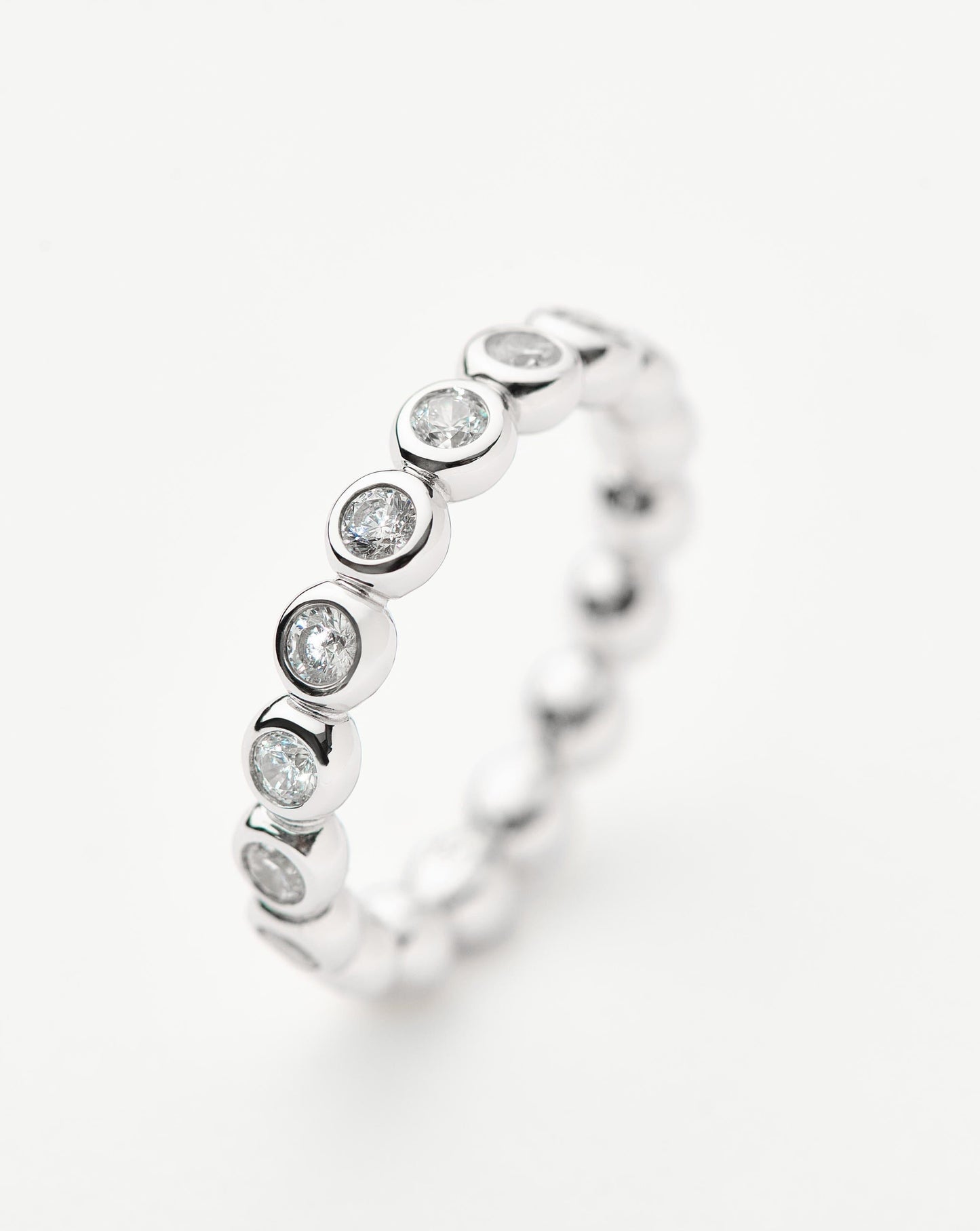 Sterling Silver Cubic Zirconia Tennis Eternity Ring