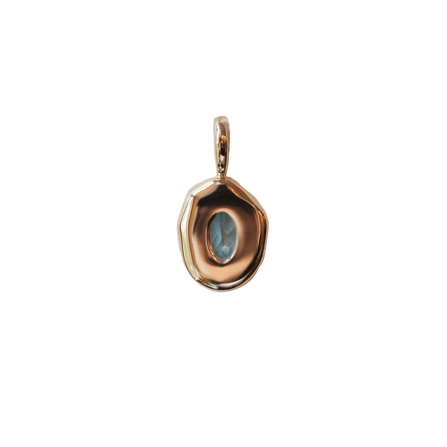 Blue Topaz Pendant in Molten Heirloom Style