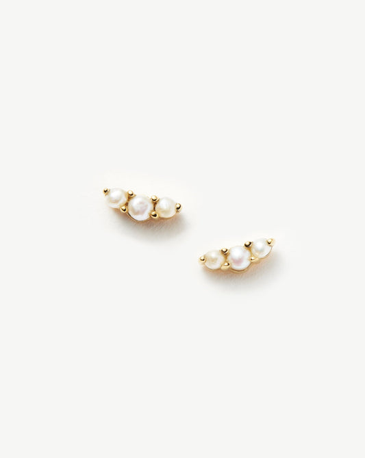 Set of Three Stud Earrings