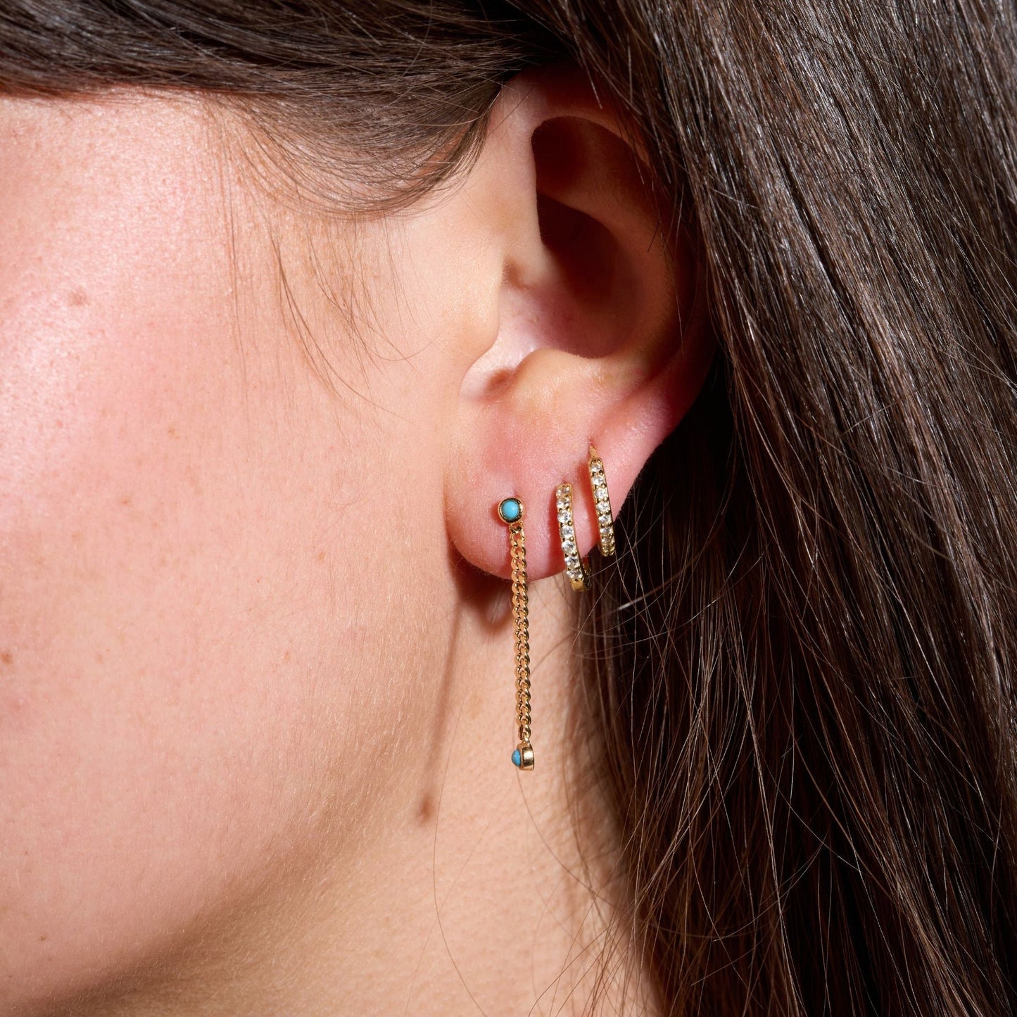 Turquoise Drop Stud Earrings for Everyday Wear