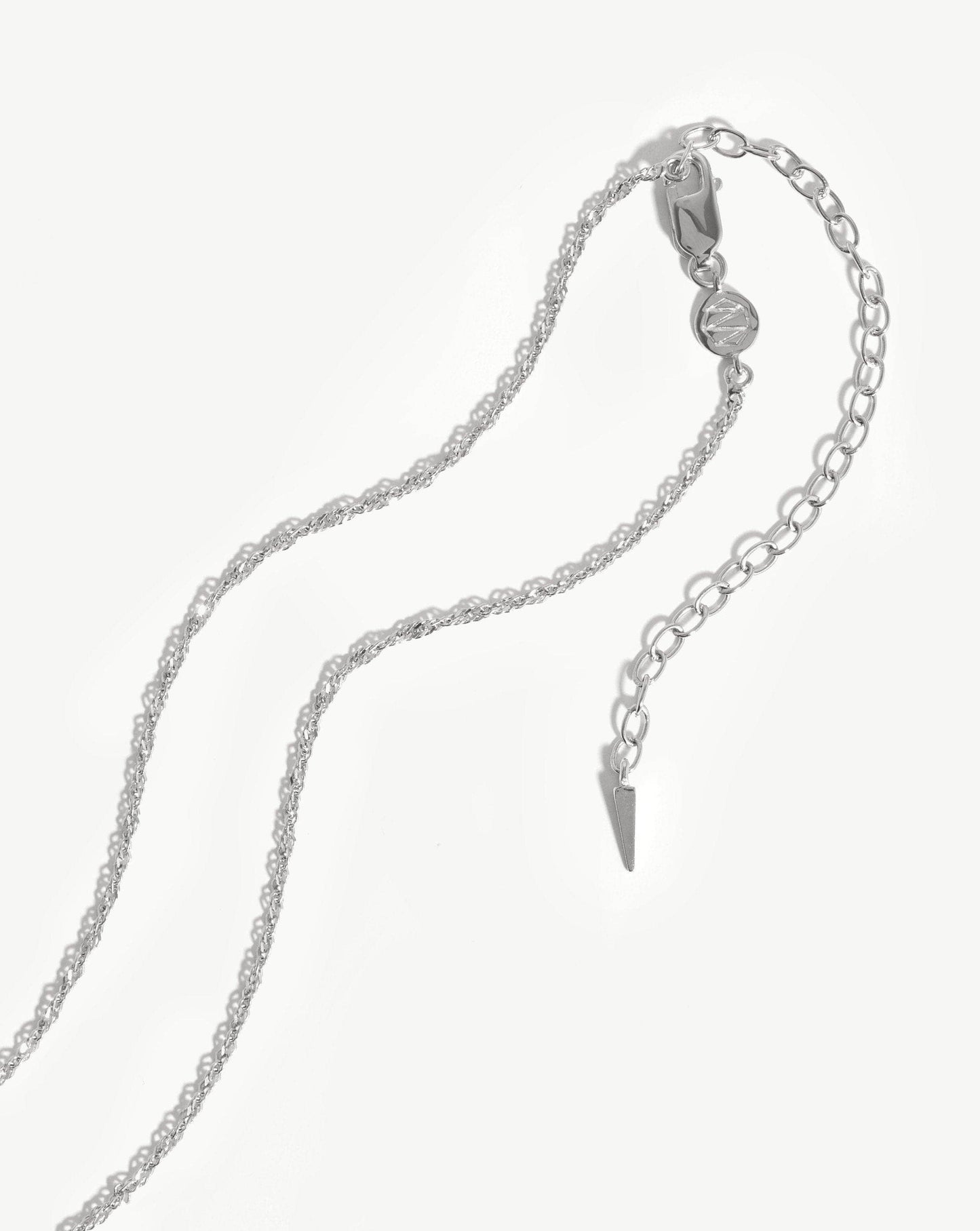 Twisted Chain Silver Choker Necklace