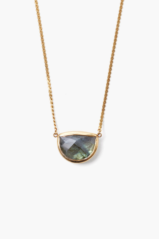 Labradorite Luna Pendant Necklace for Women