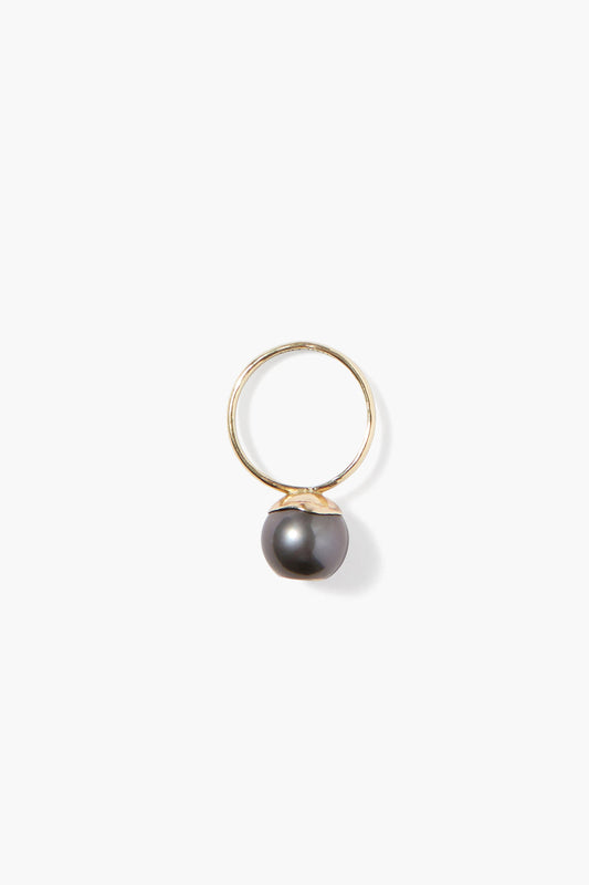 14k Gold Iris Ring with Tahitian Pearl