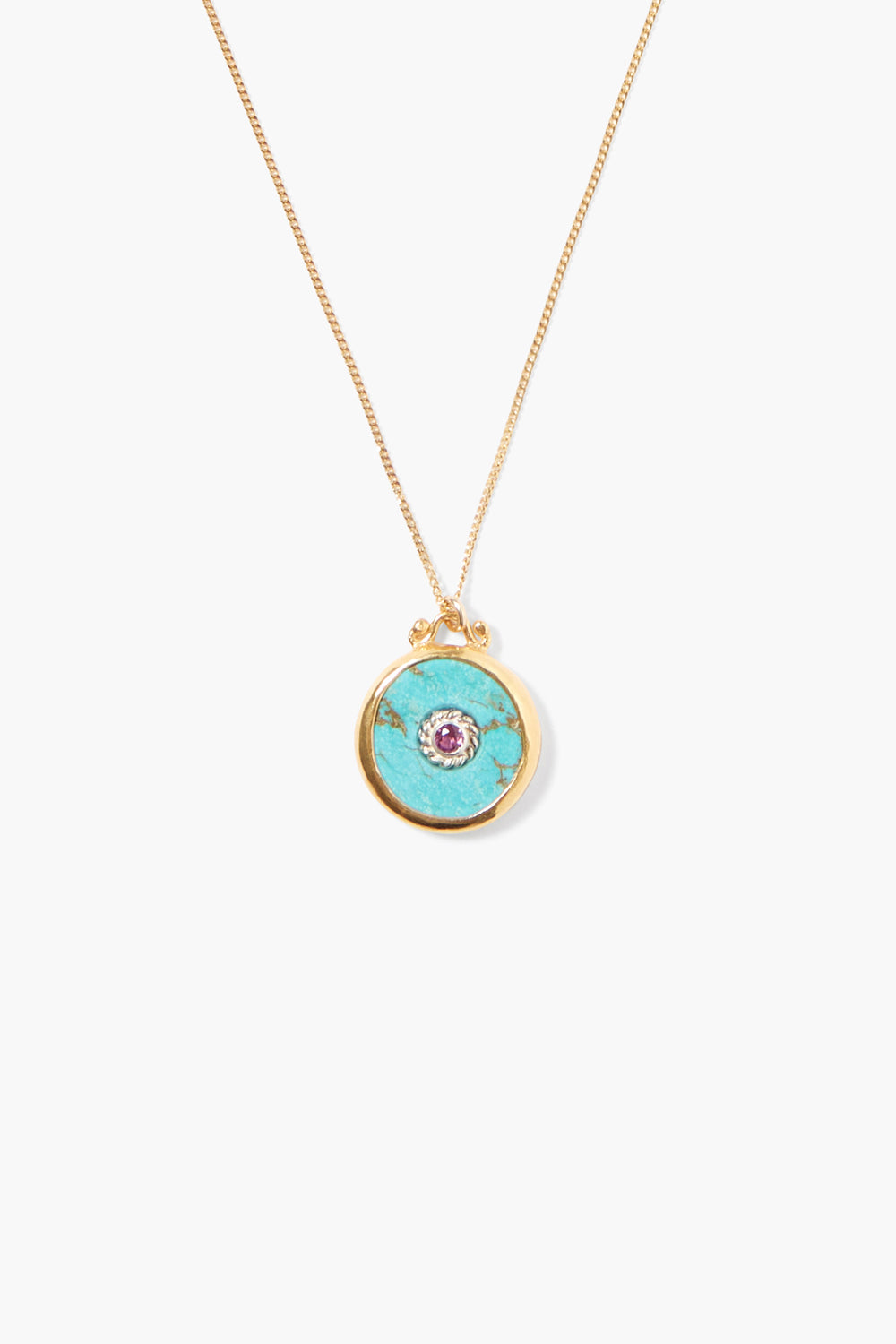 Petite Turquoise Silver Necklace for Everyday Wear