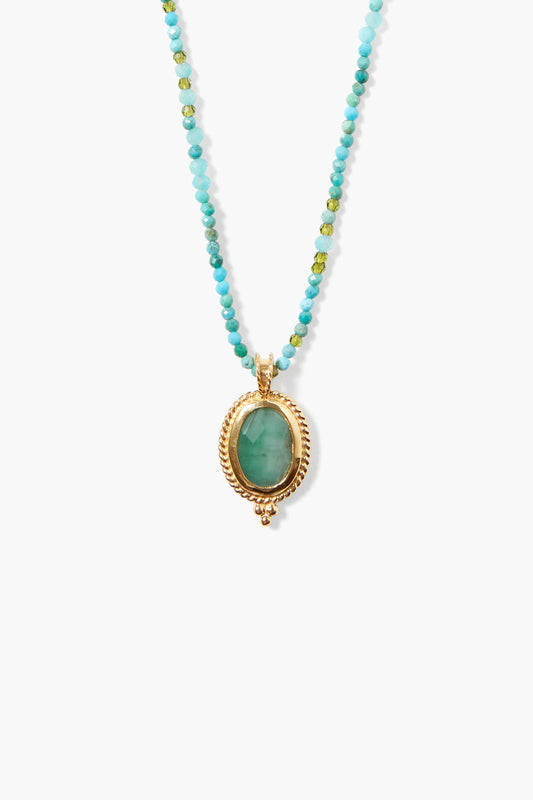 Turquoise Mix Necklace in Elegant Style