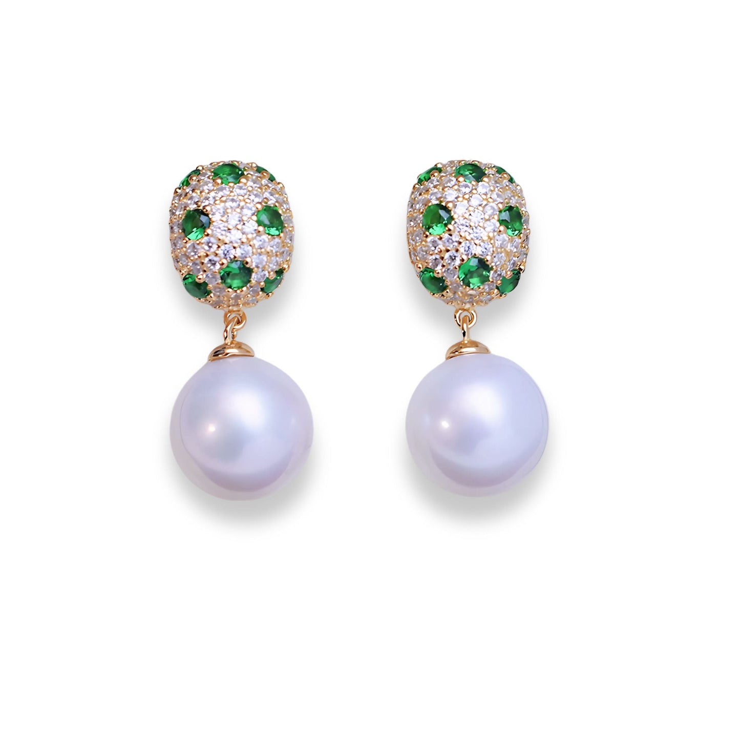 Freshwater Pearl Floral Design Earrings Set