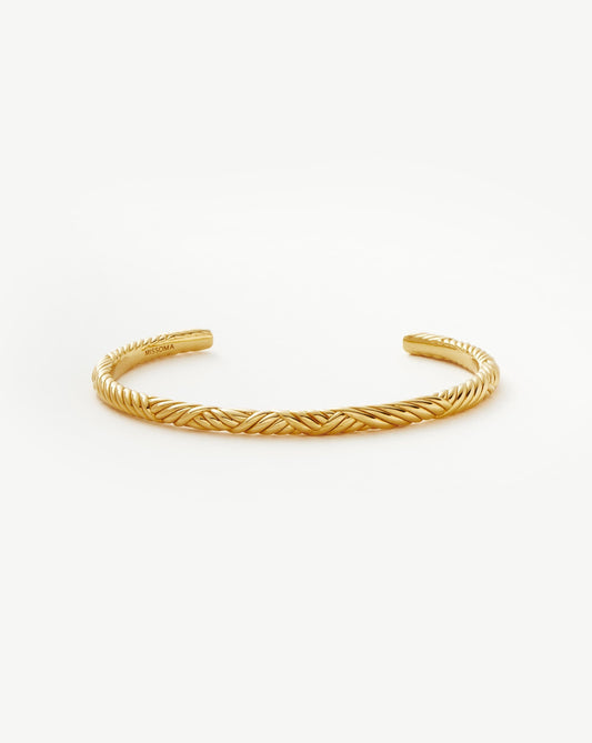 Wavy Ridge Gemelli Cuff Bracelet Design